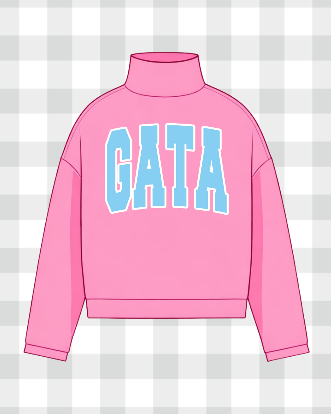 GATA PINK MOCK NECK
