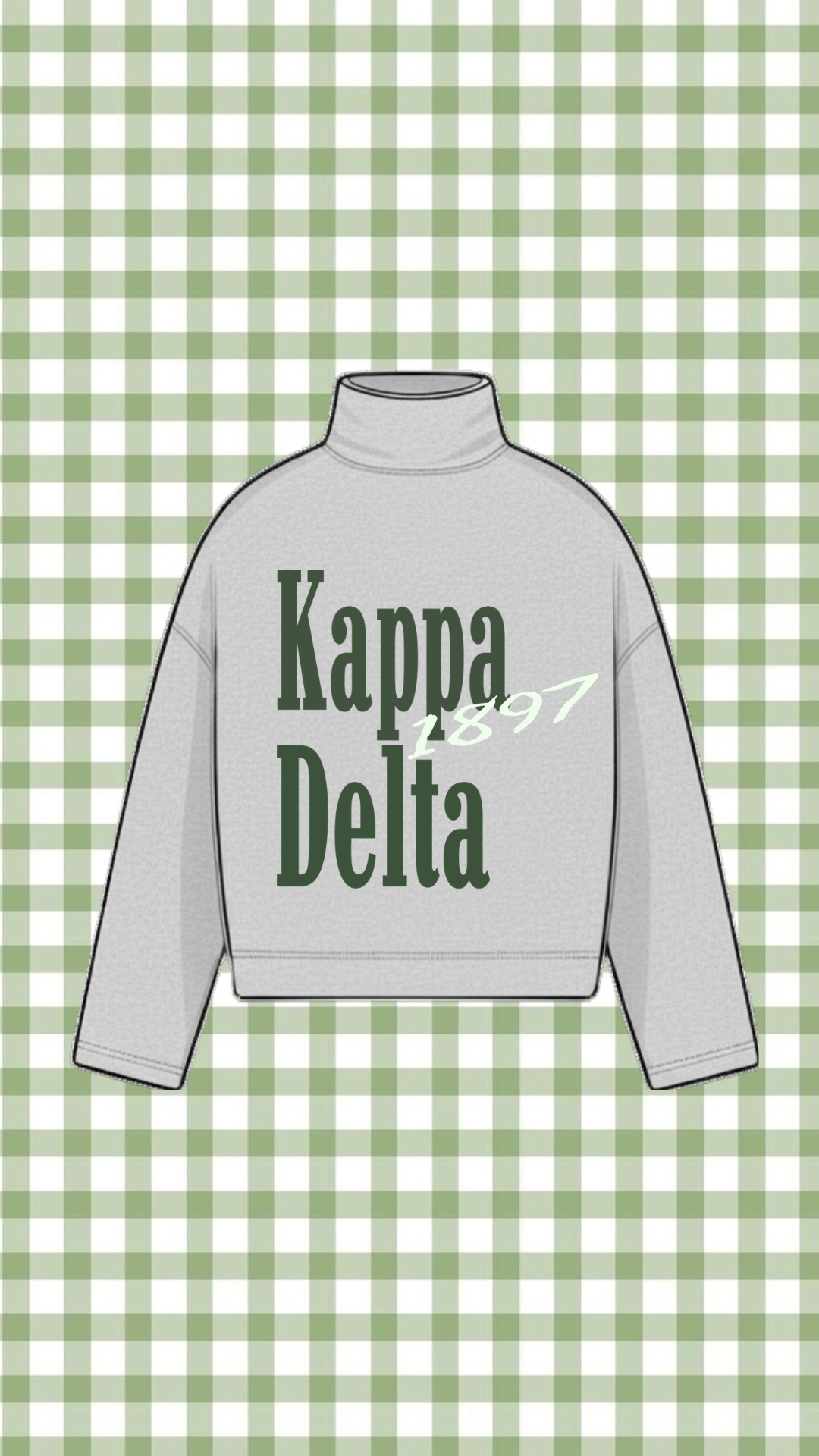 KAPPA DELTA MOCK NECK SWEATSHIRT