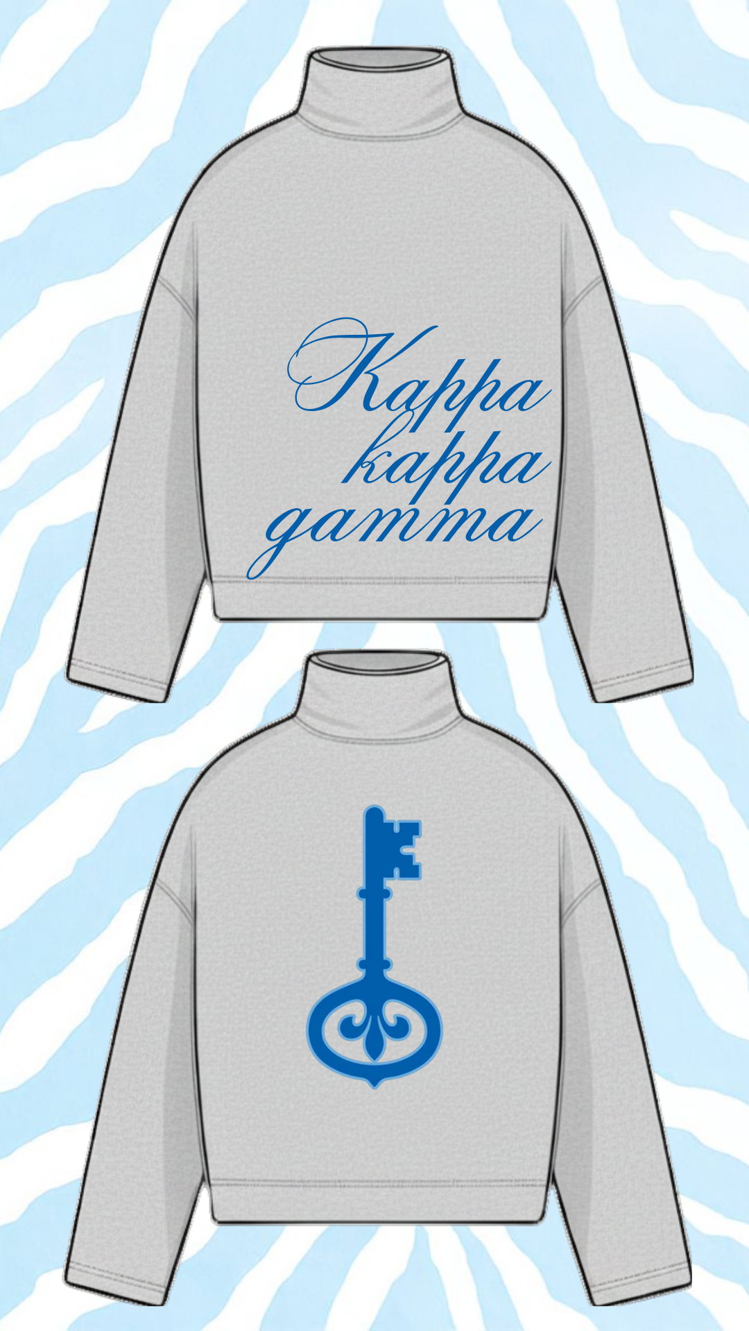 KAPPA KAPPA GAMMA MOCK NECK SWEATSHIRT