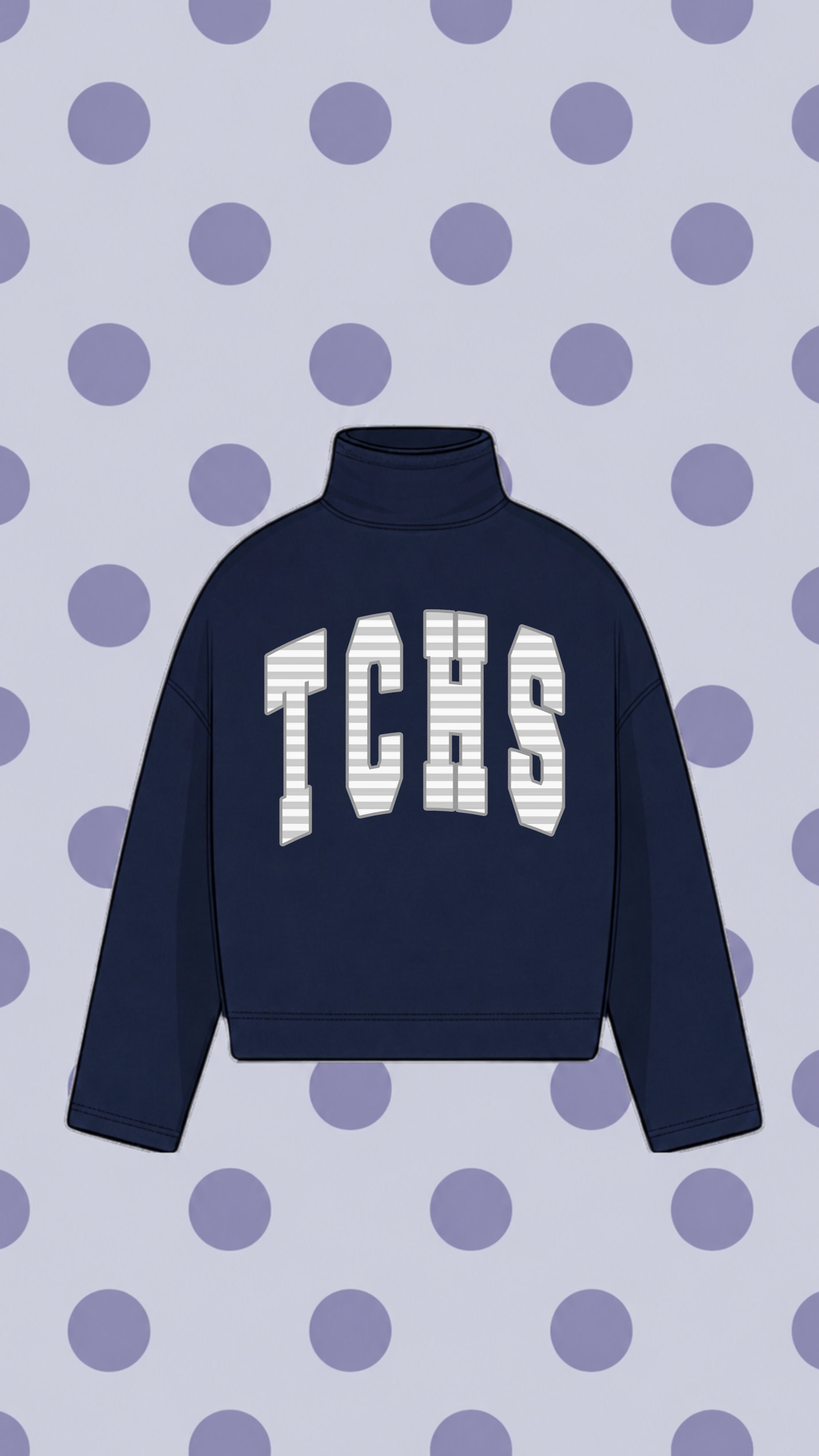 TIFT COUNTY NAVY MOCK NECK