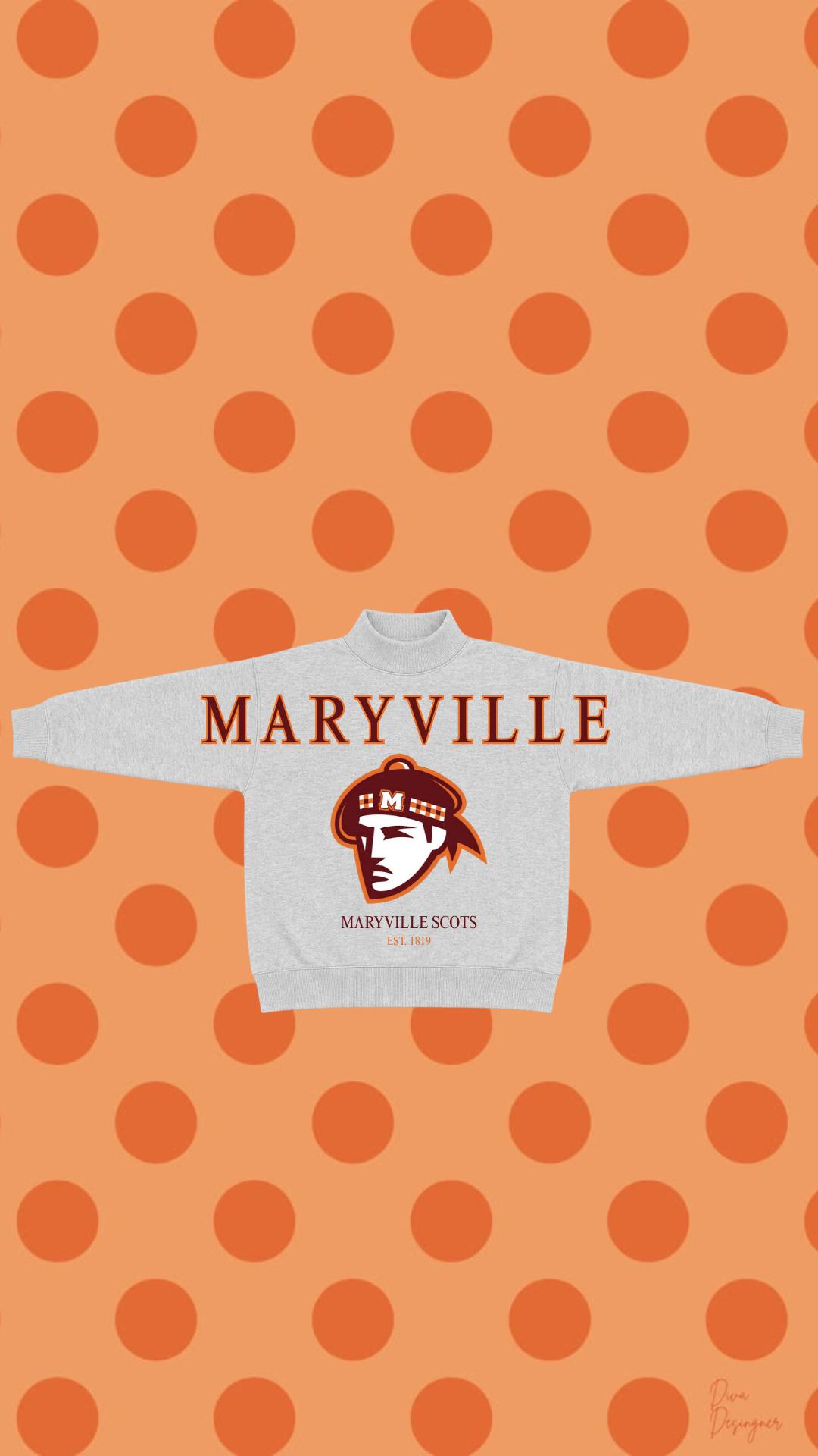 MARYVILLE COLLEGE MOCK NECK SWEATSHIRT