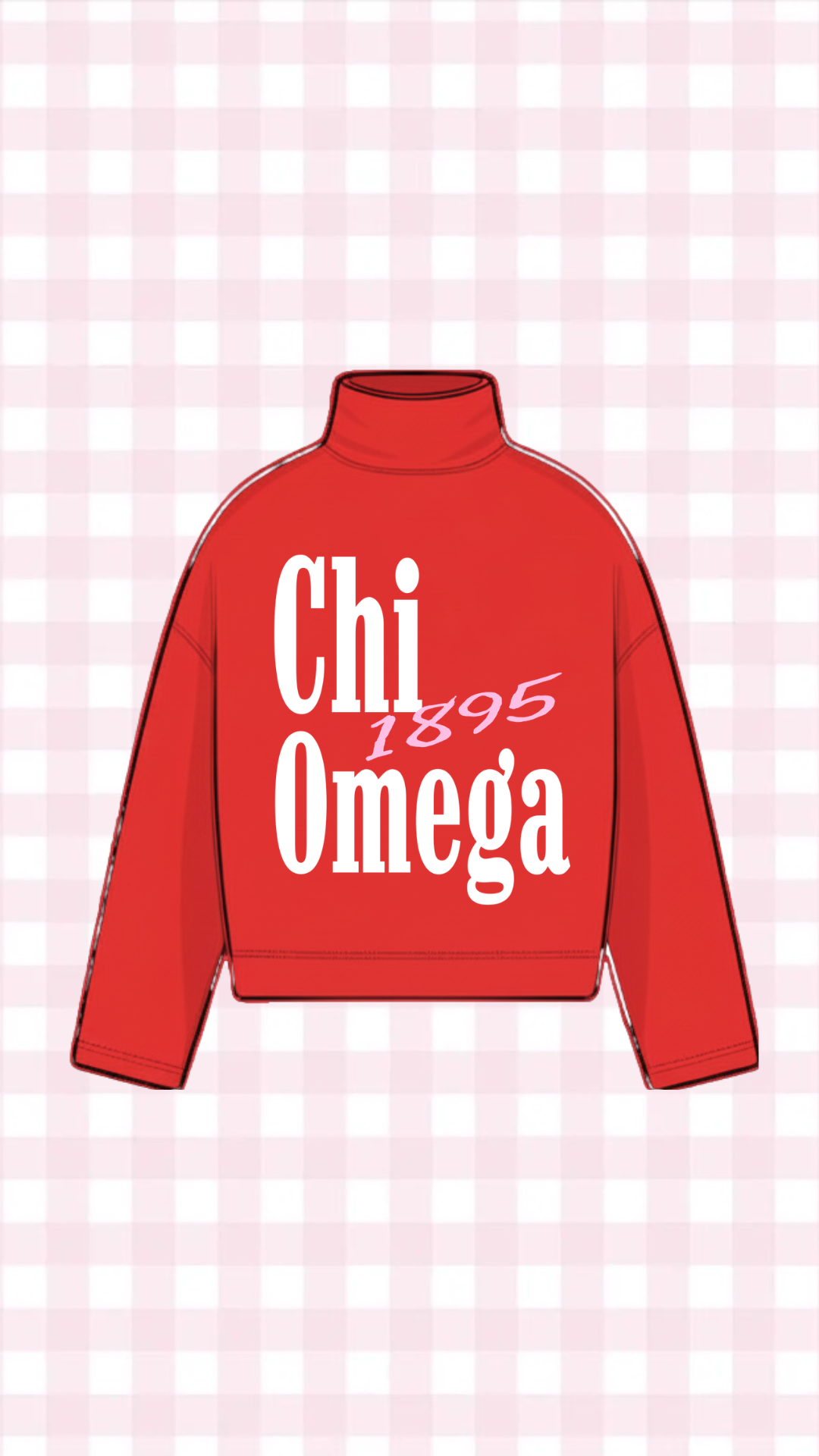CHI OMEGA MOCK NECK SWEATSHIRT