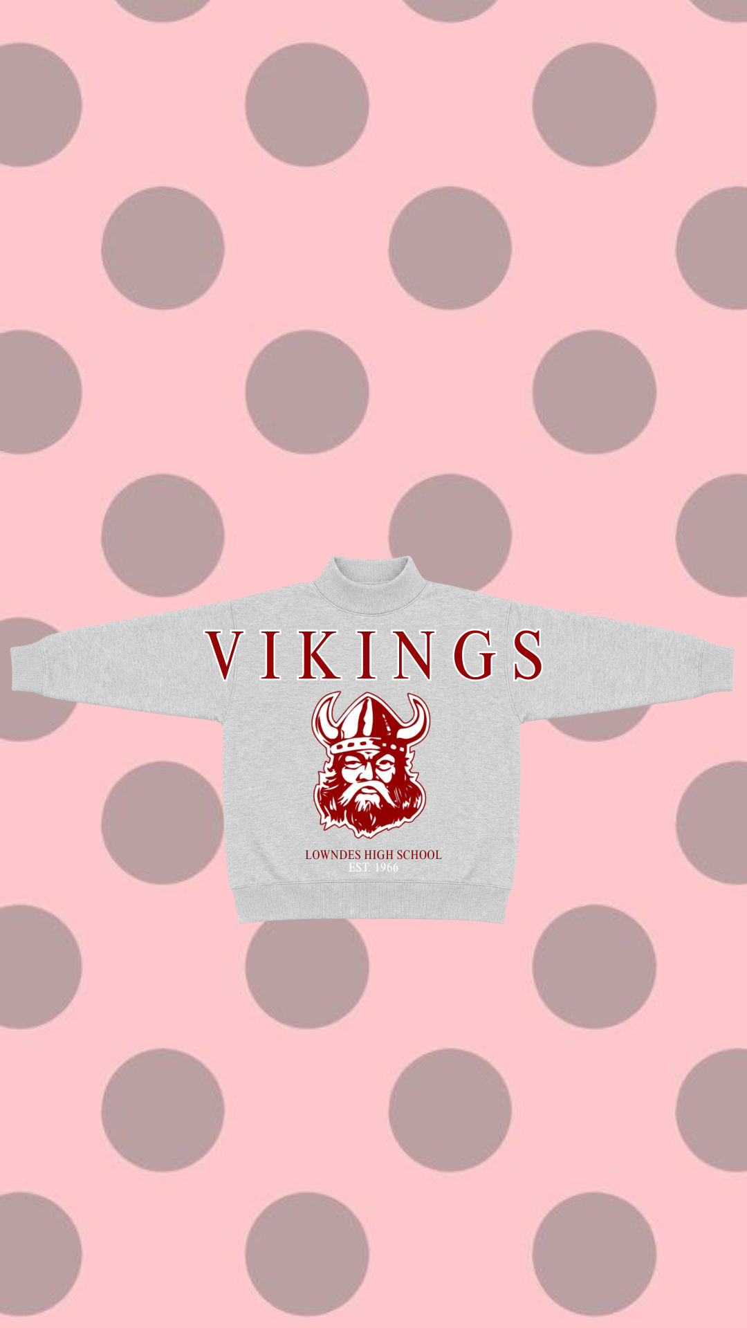 VIKINGS MOCK NECK SWEATSHIRT