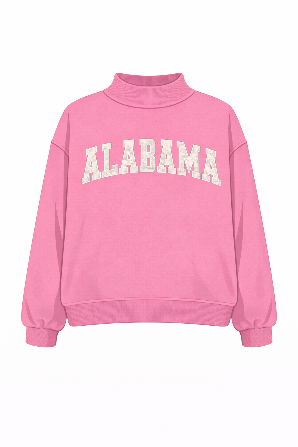 ALABAMA Camo Embroidered Mock Neck Sweatshirt