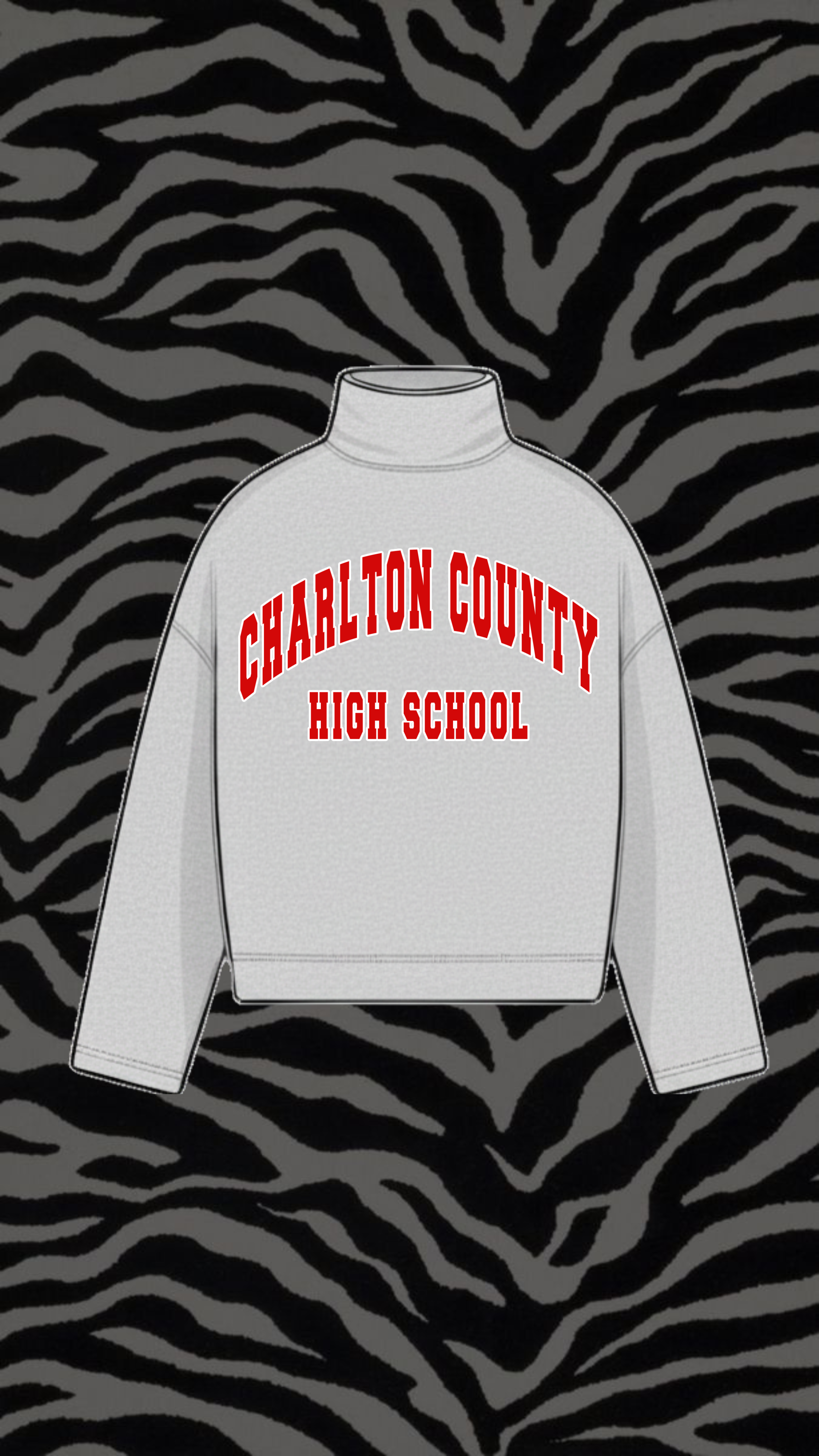 CHARLTON COUNTY VINTAGE WASH MOCK NECK SWEATSHIRT
