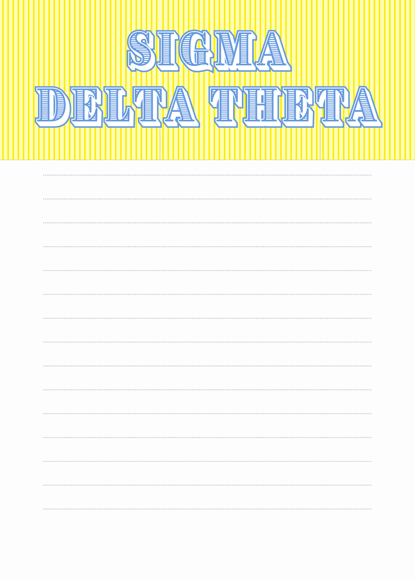 SIGMA DELTA THETA NOTEPAD