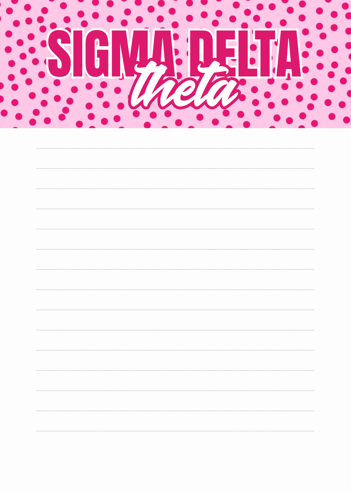 SIGMA DELTA THETA NOTEPAD