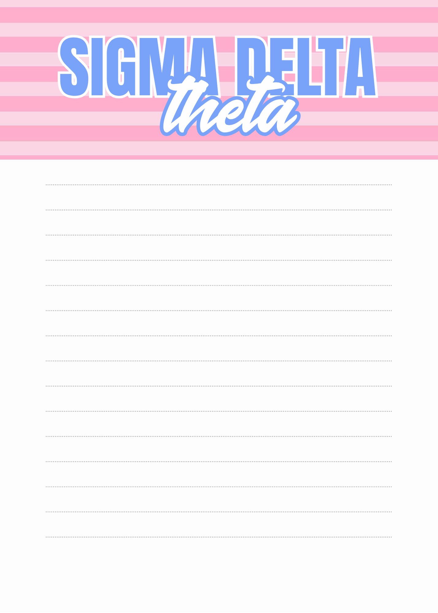 SIGMA DELTA THETA NOTEPAD