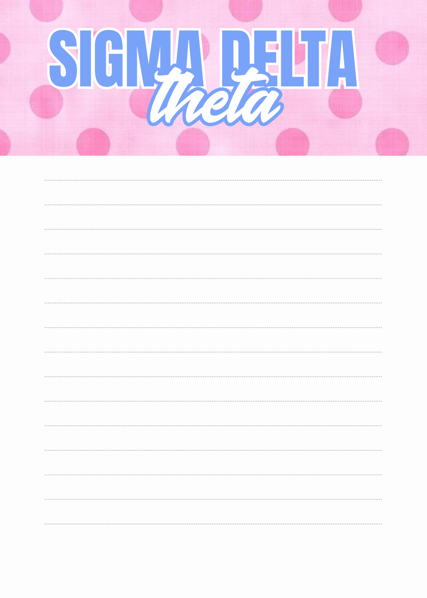 SIGMA DELTA THETA NOTEPAD