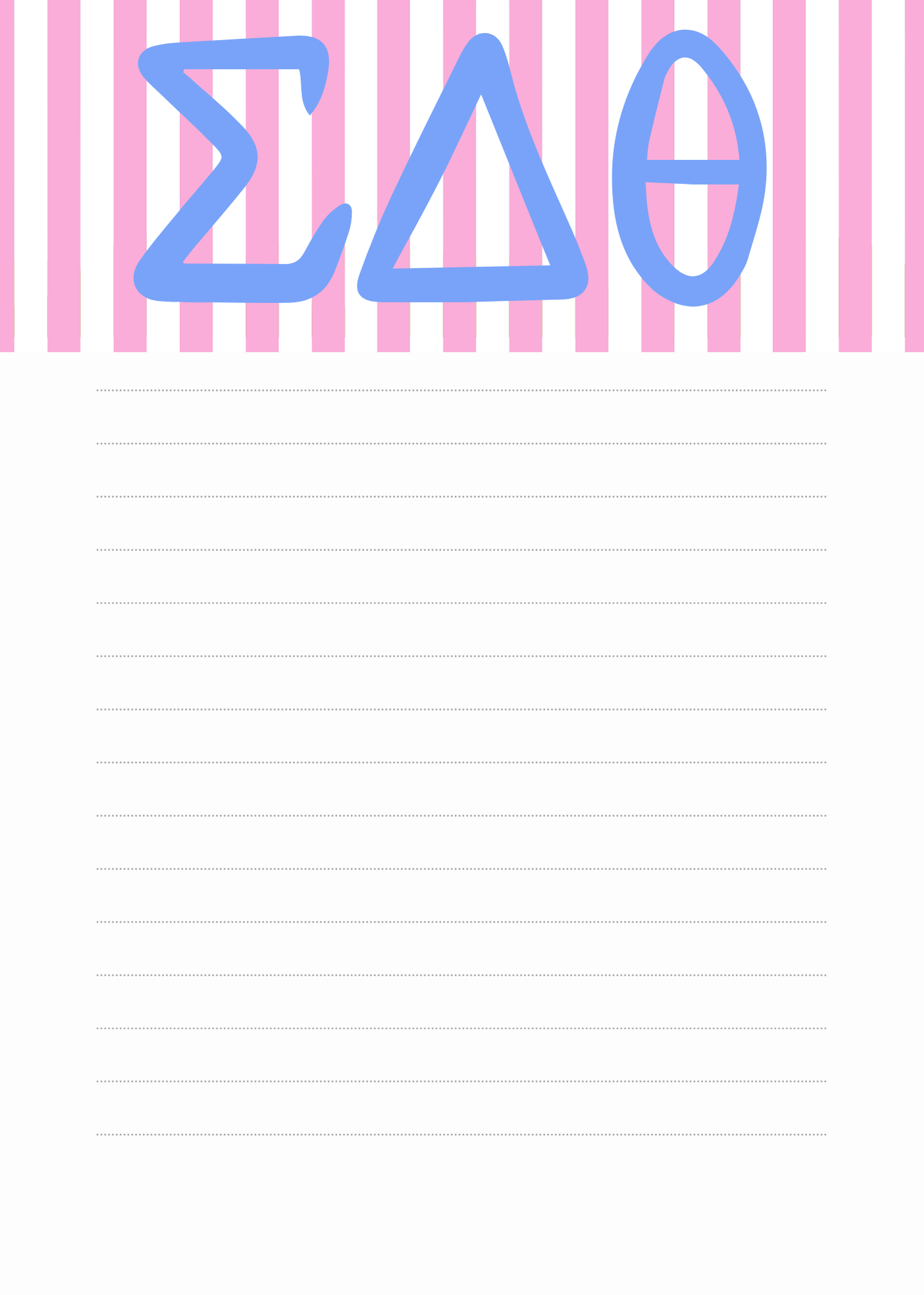 SIGMA DELTA THETA NOTEPAD