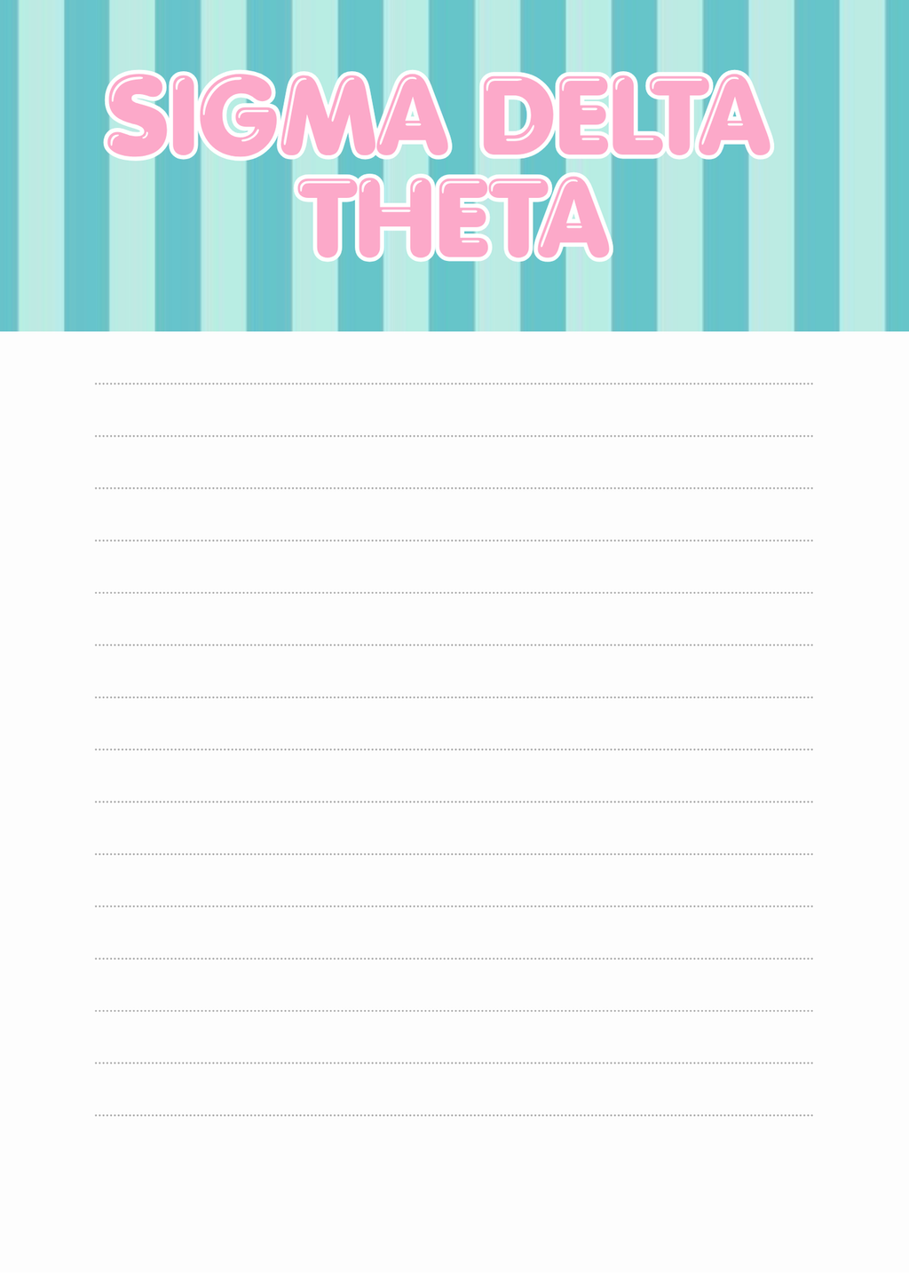 SIGMA DELTA THETA NOTEPAD