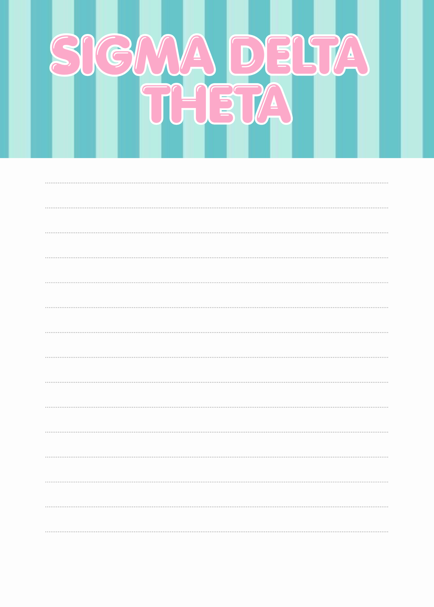 SIGMA DELTA THETA NOTEPAD