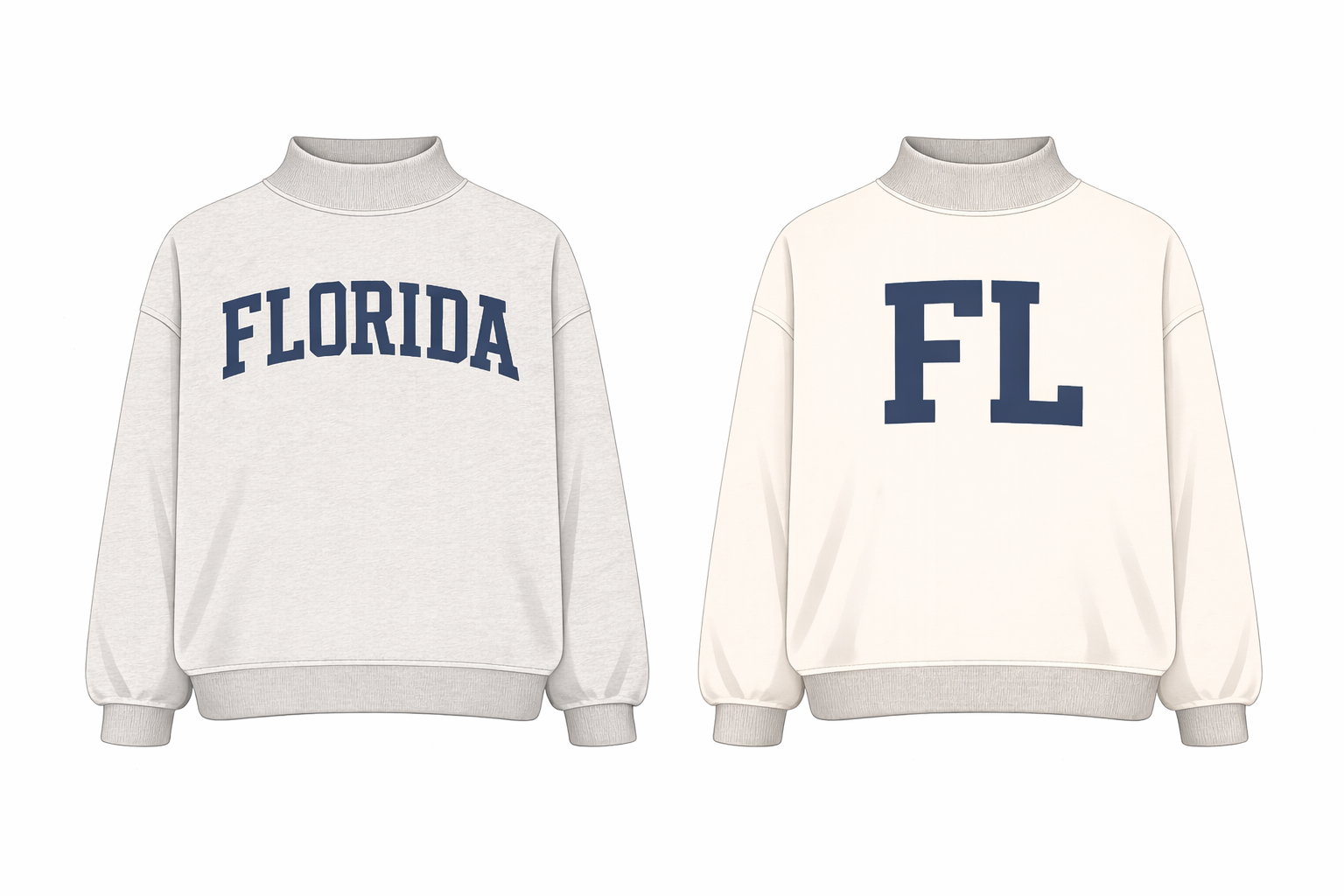 FLORIDA/FL Reversible Mock Neck Sweatshirt