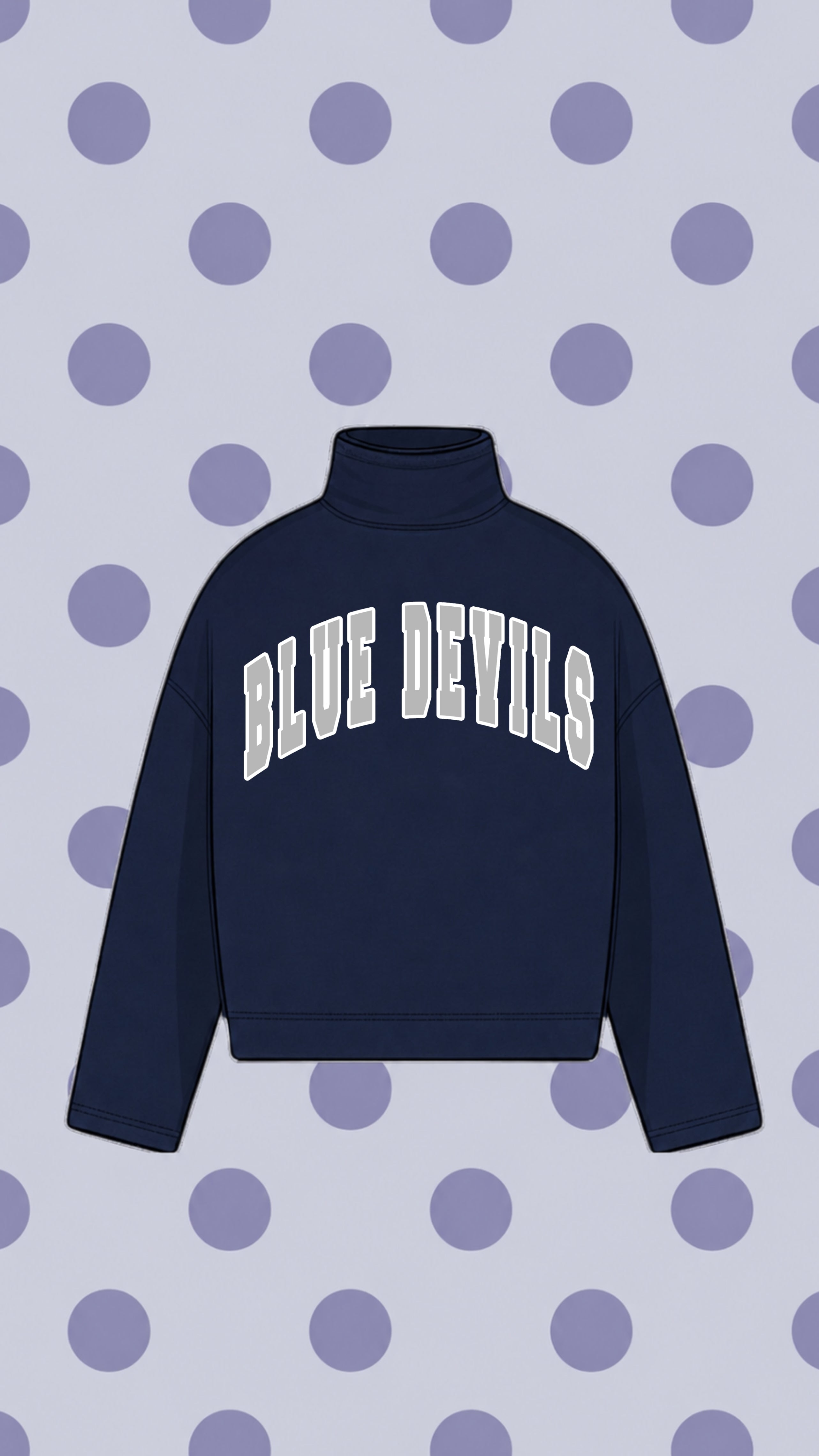 TIFT COUNTY NAVY MOCK NECK