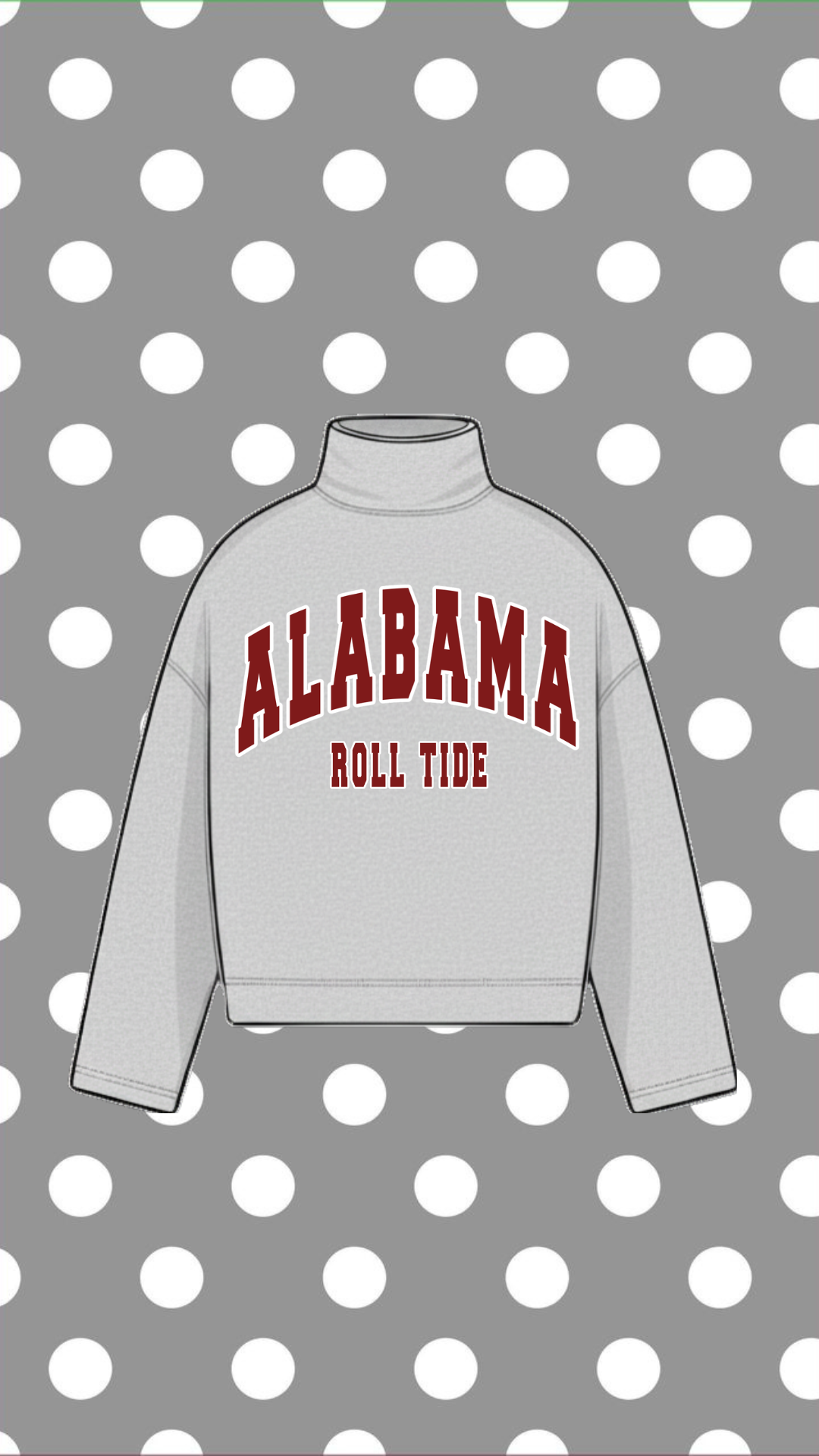ALABAMA MOCK NECK SWEATSHIRT