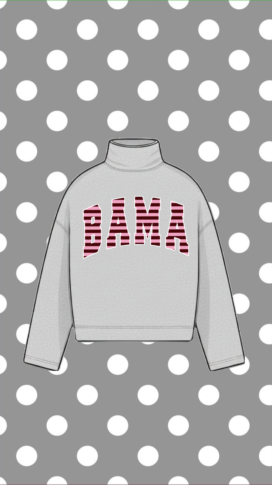 ALABAMA MOCK NECK SWEATSHIRT