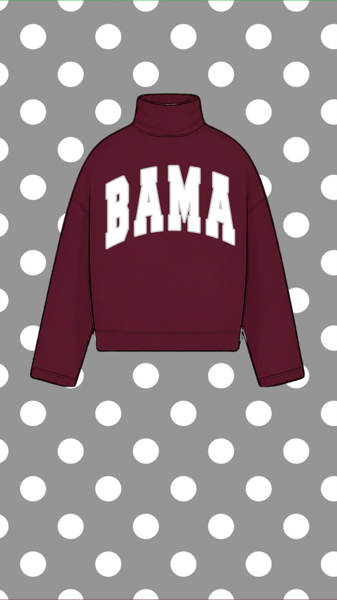 ALABAMA MOCK NECK SWEATSHIRT
