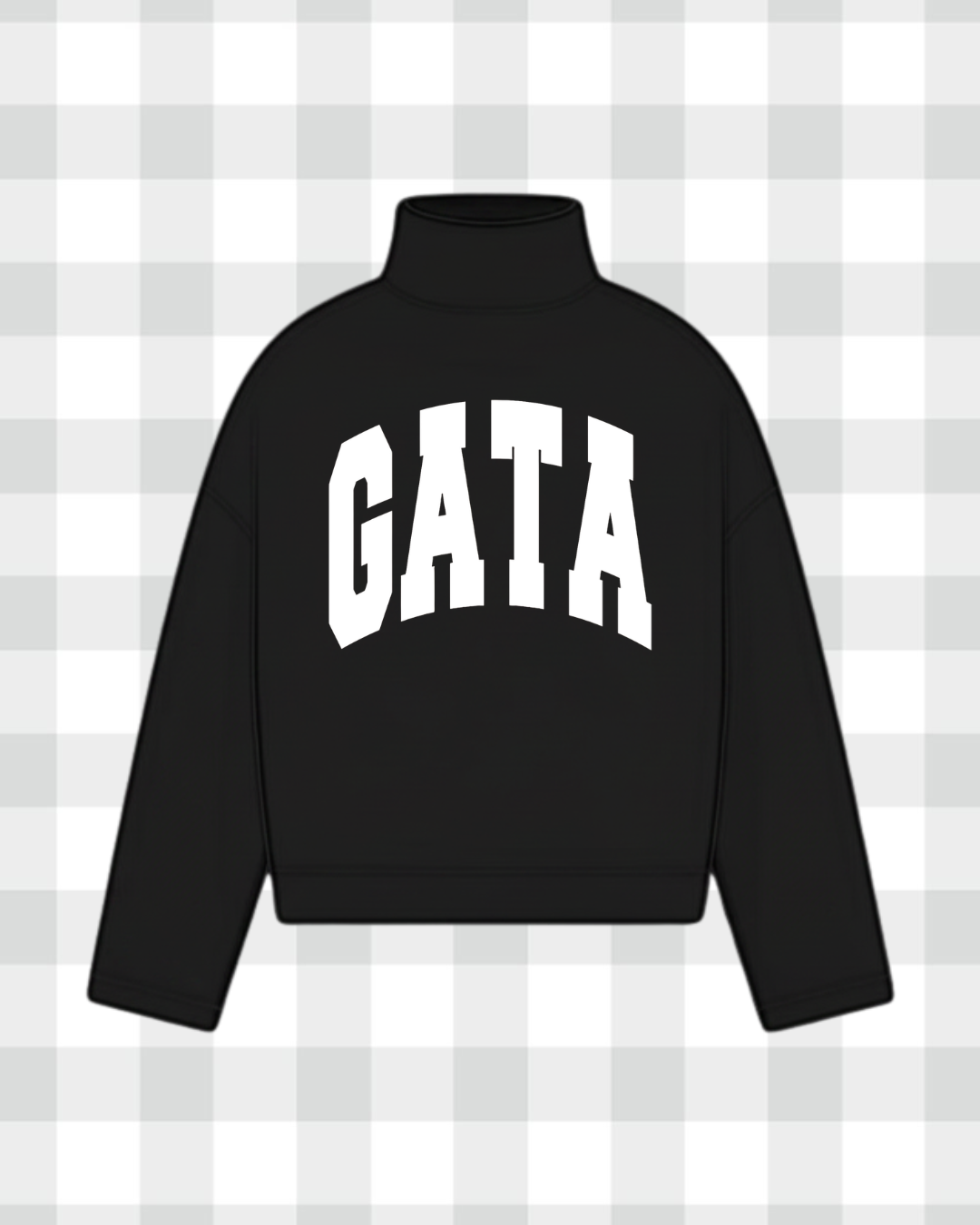 GATA BLACK MOCK NECK