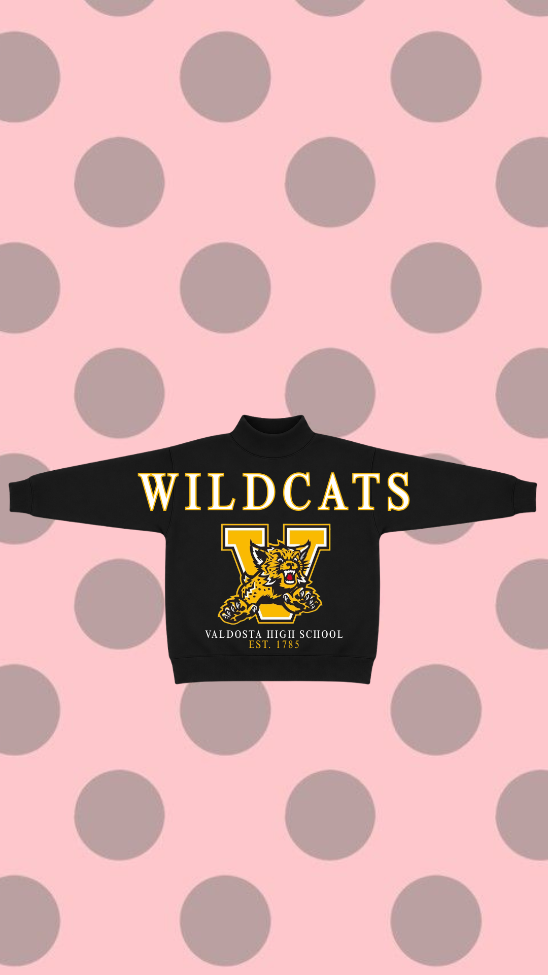 VALDOSTA HIGH SCHOOL MOCK NECK SWEATSHIRT