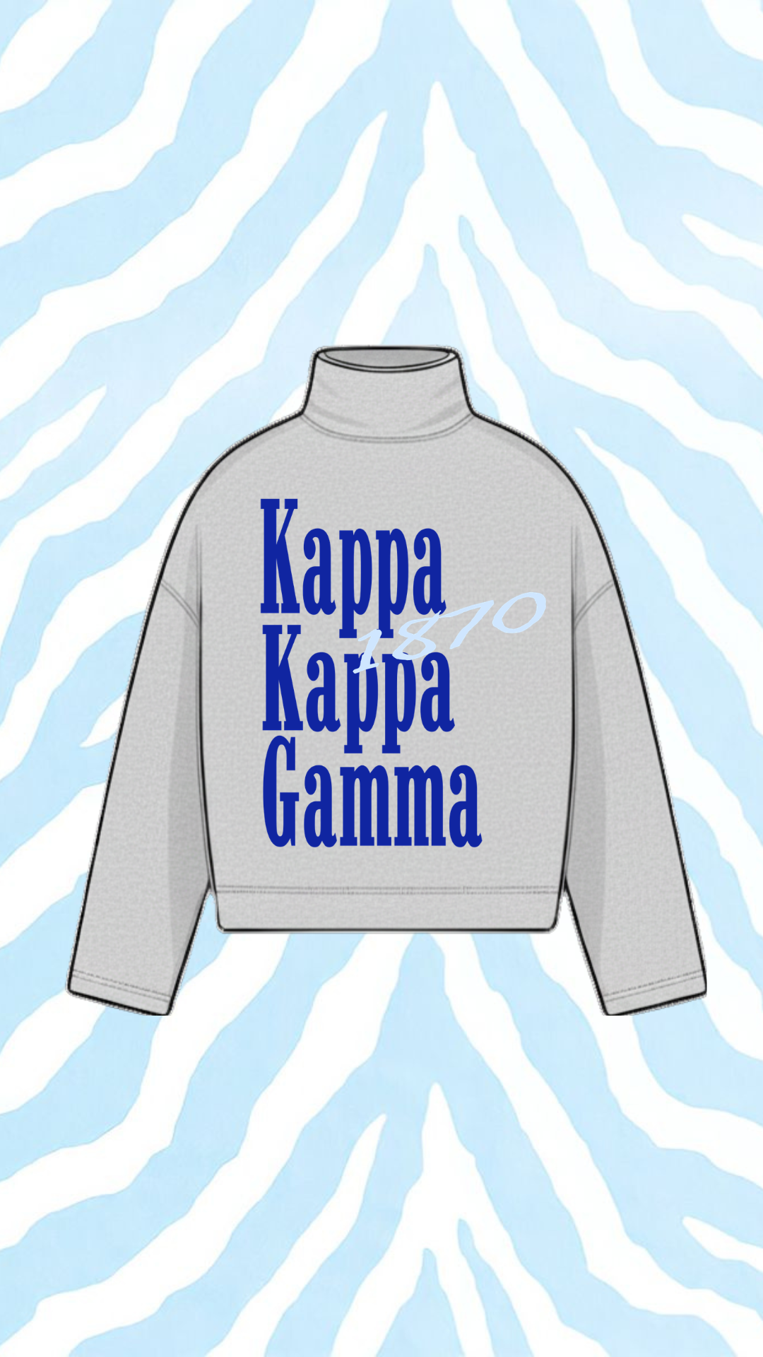 KAPPA KAPPA GAMMA MOCK NECK SWEATSHIRT