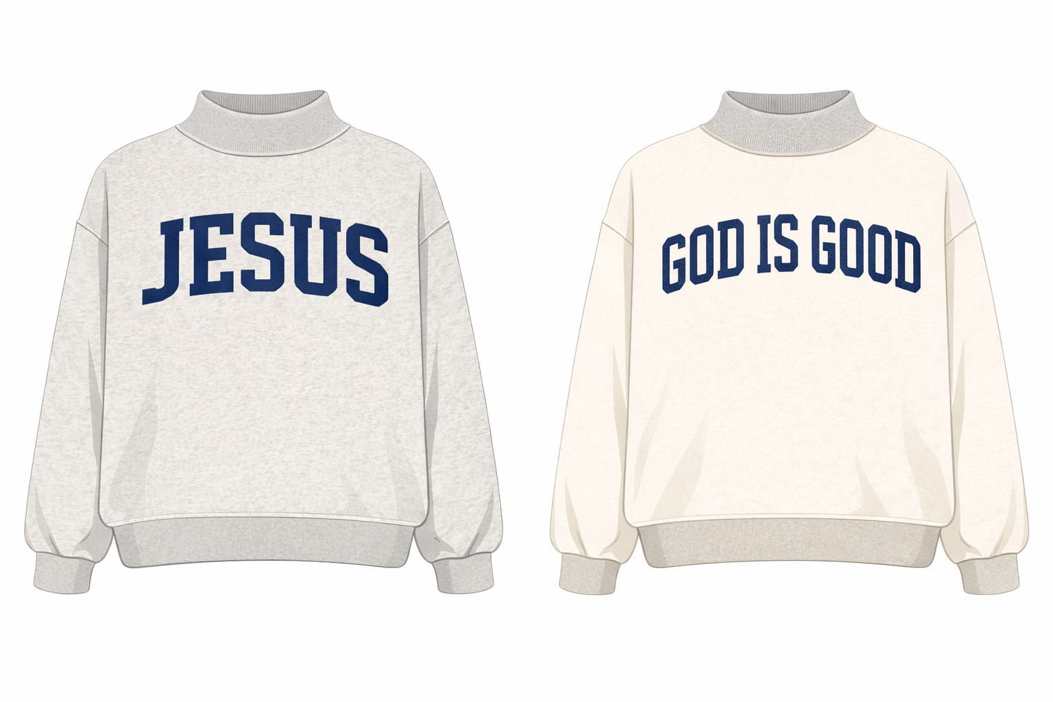 Jesus and God is Good Reversible Sweatshirt