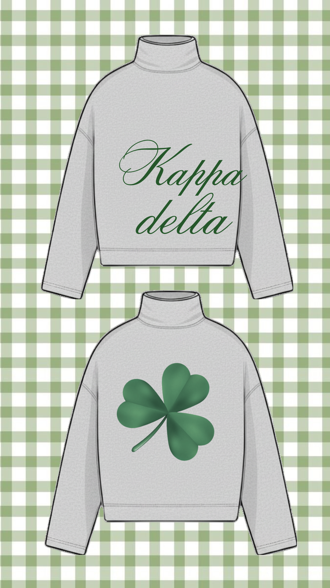 KAPPA DELTA MOCK NECK SWEATSHIRT