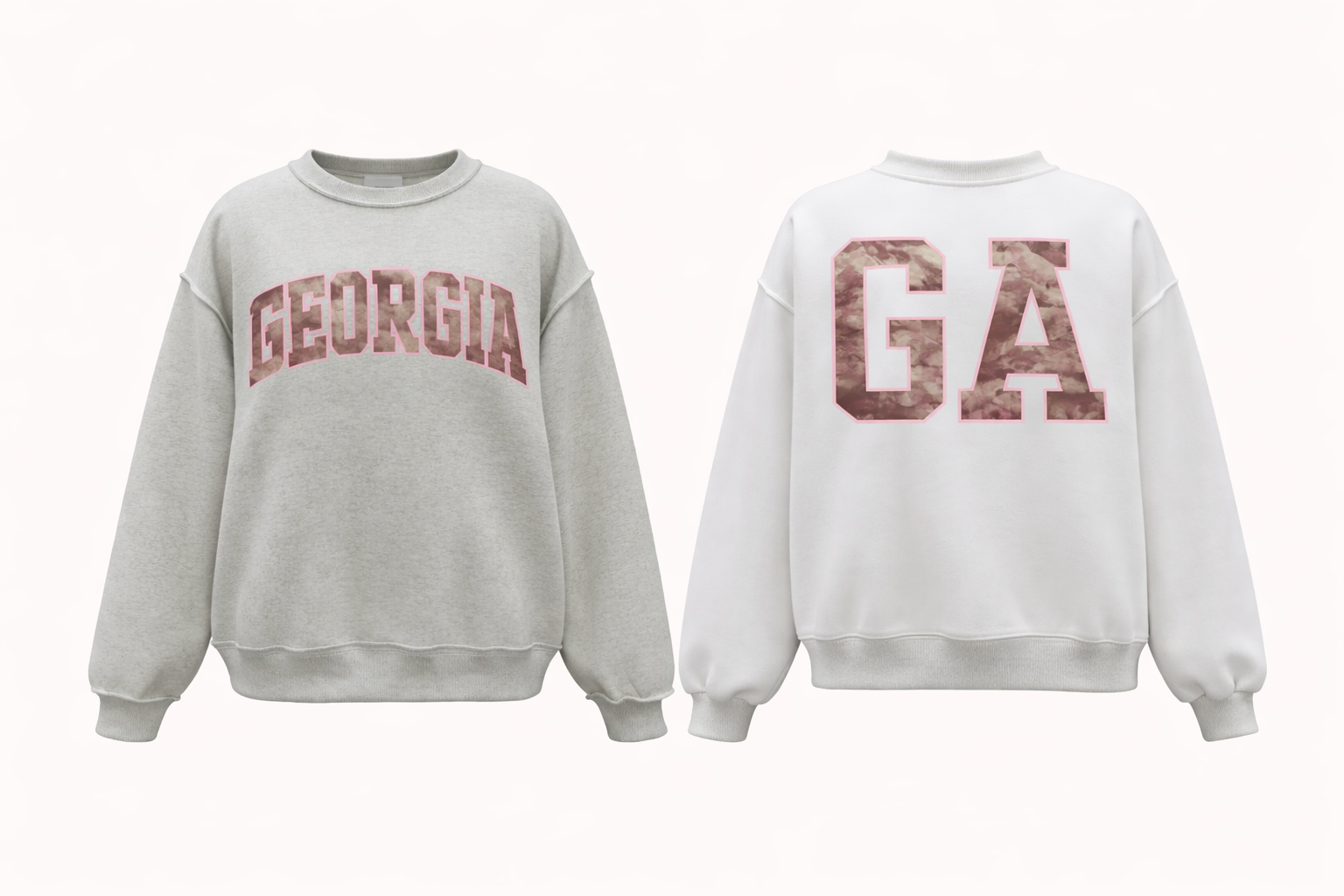 Georgia/GA Reversible Crew Neck Sweatshirt
