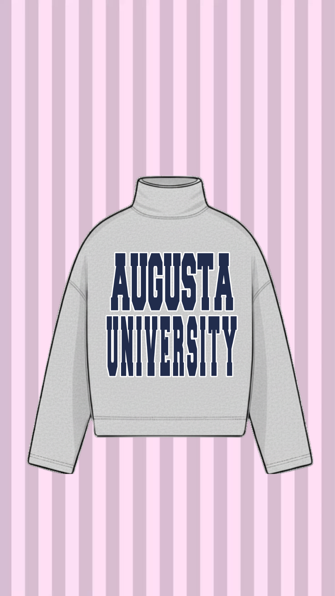 AUGUSTA UNIVERSITY VINTAGE WASH MOCK NECK SWEATSHIRT