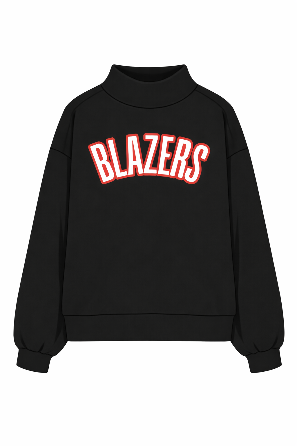 BLAZER MOCK NECK SWEATSHIRT