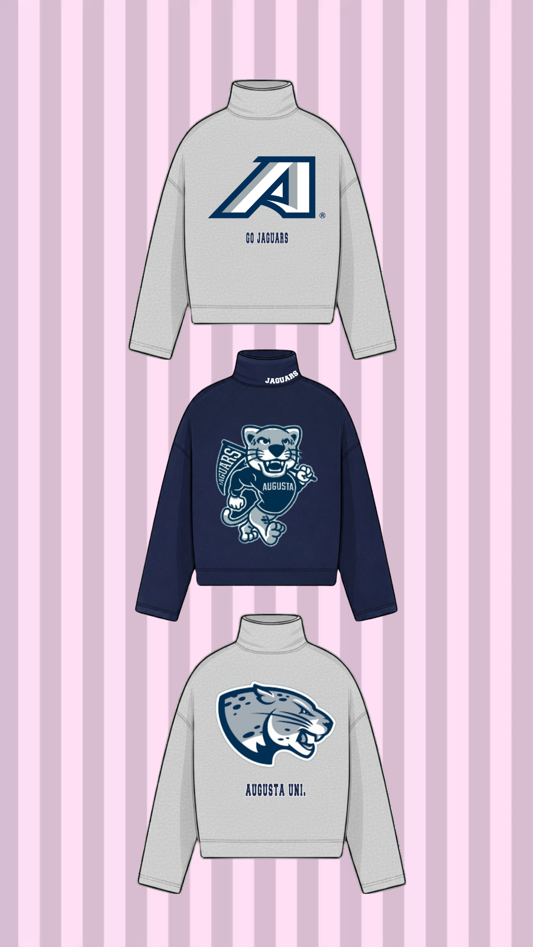 AUGUSTA UNIVERSITY MOCK NECK SWEATSHIRT