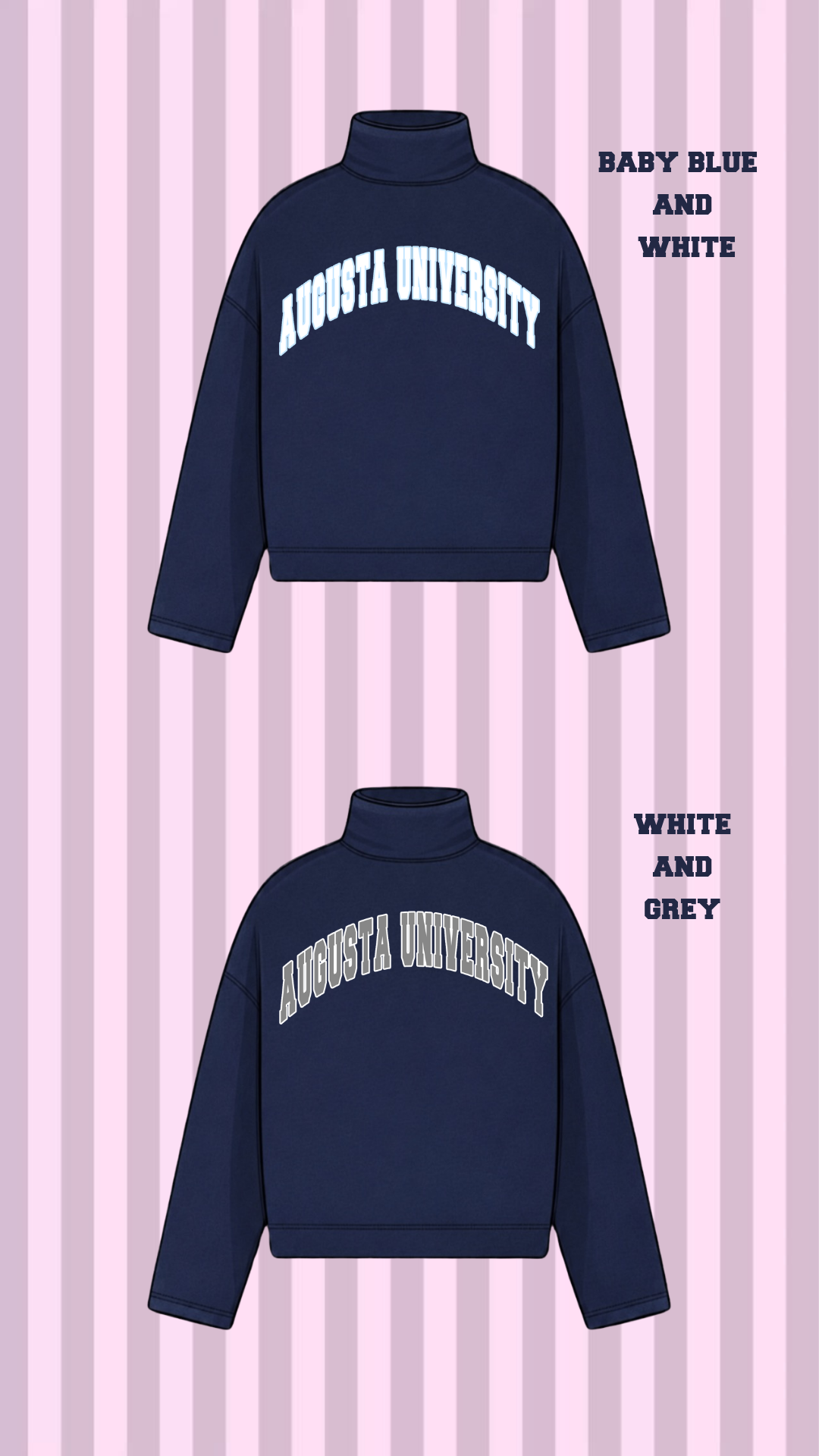 AUGUSTA UNIVERSITY MOCK NECK SWEATSHIRT