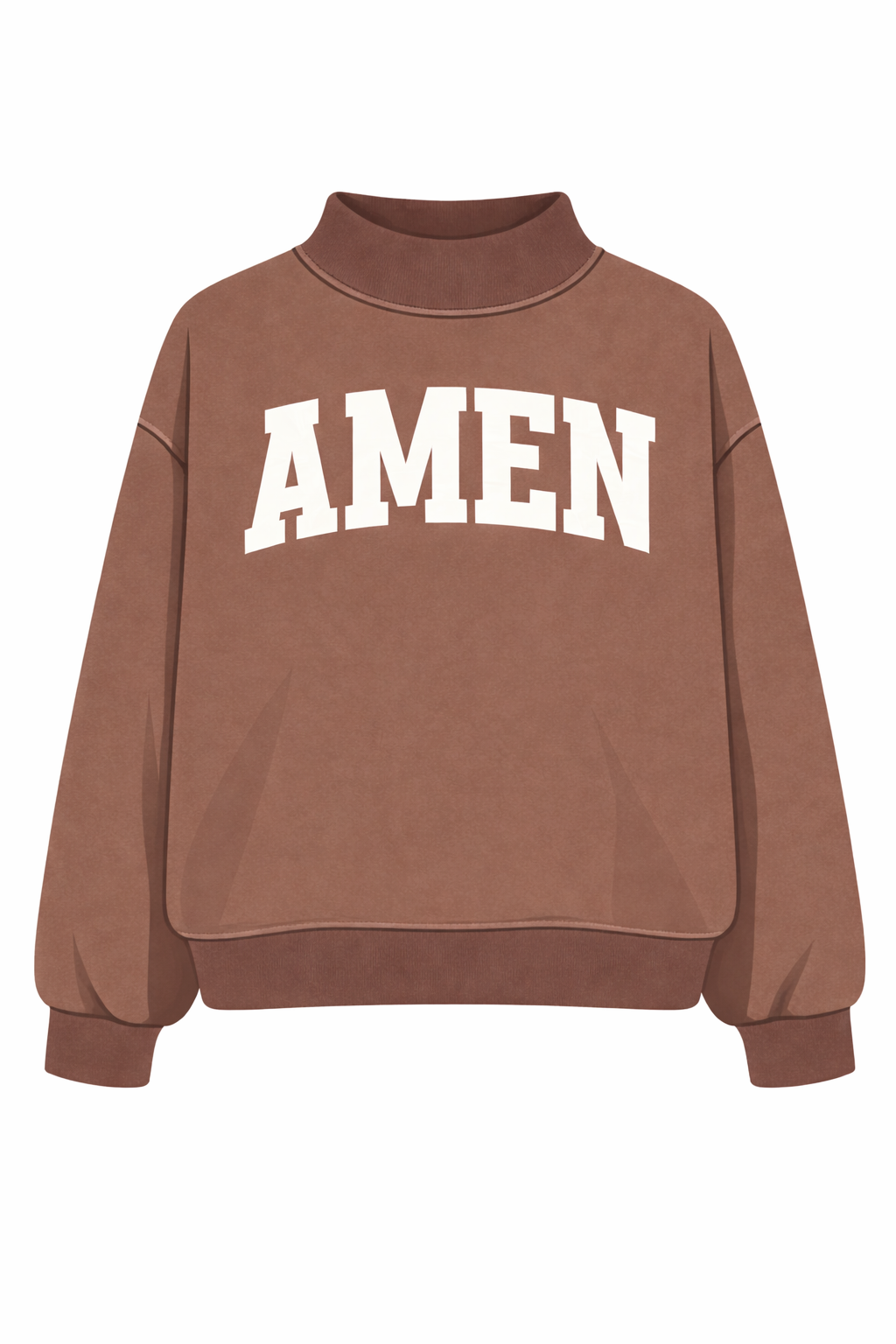 WWJD and Amen Reversible Mock Neck Sweatshirt