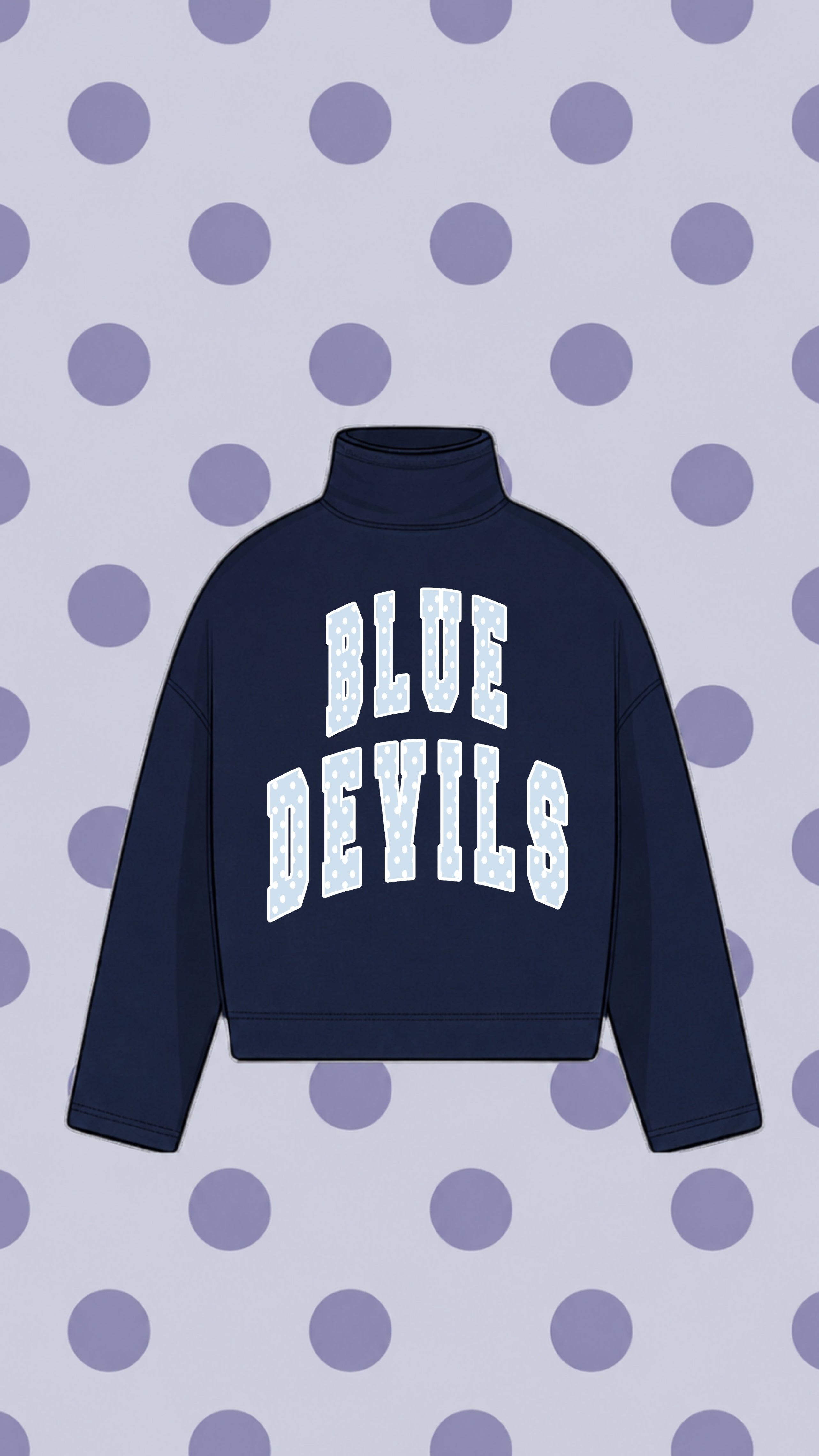 TIFT COUNTY NAVY MOCK NECK