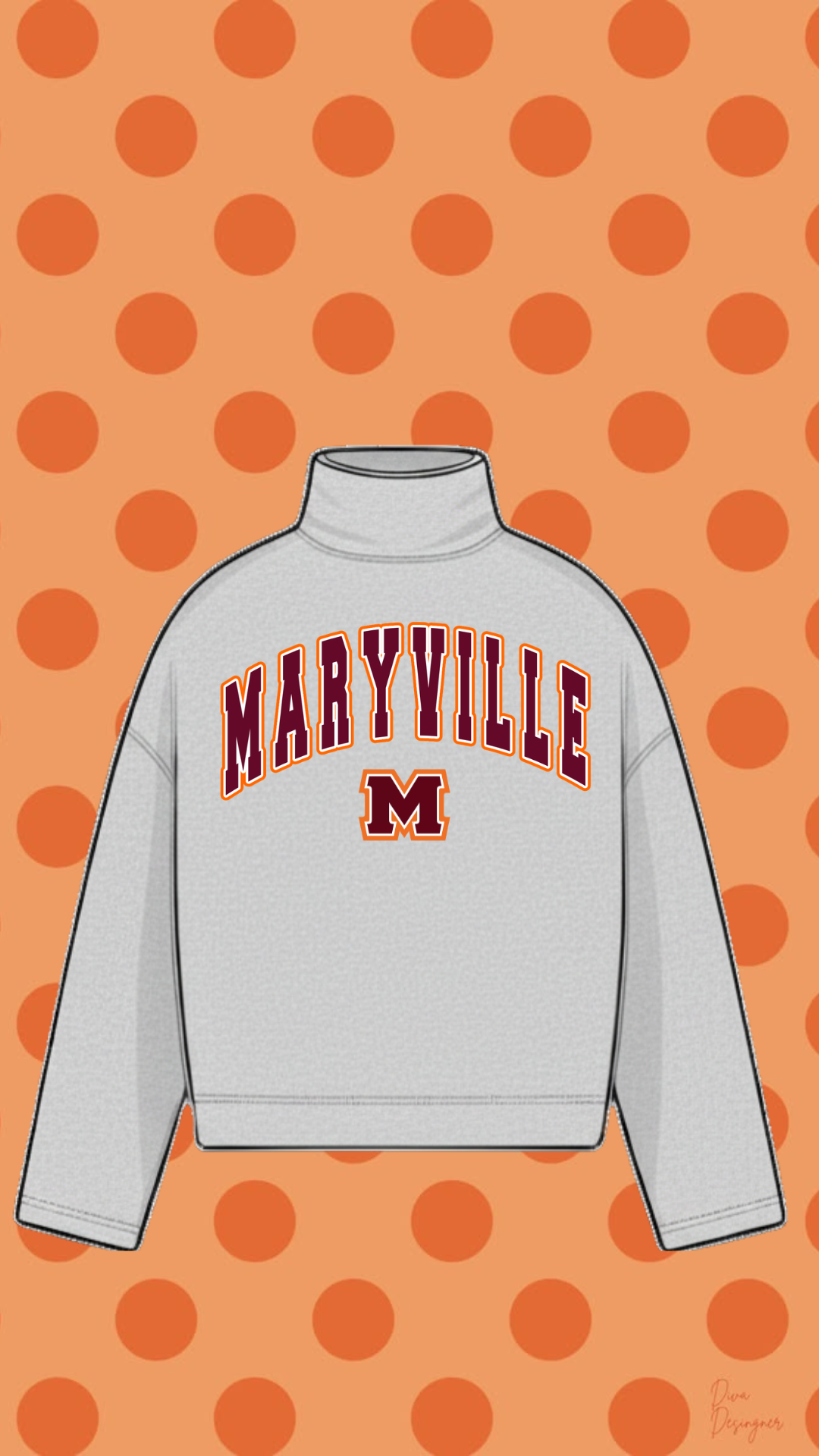 MARYVILLE COLLEGE MOCK NECK SWEATSHIRT