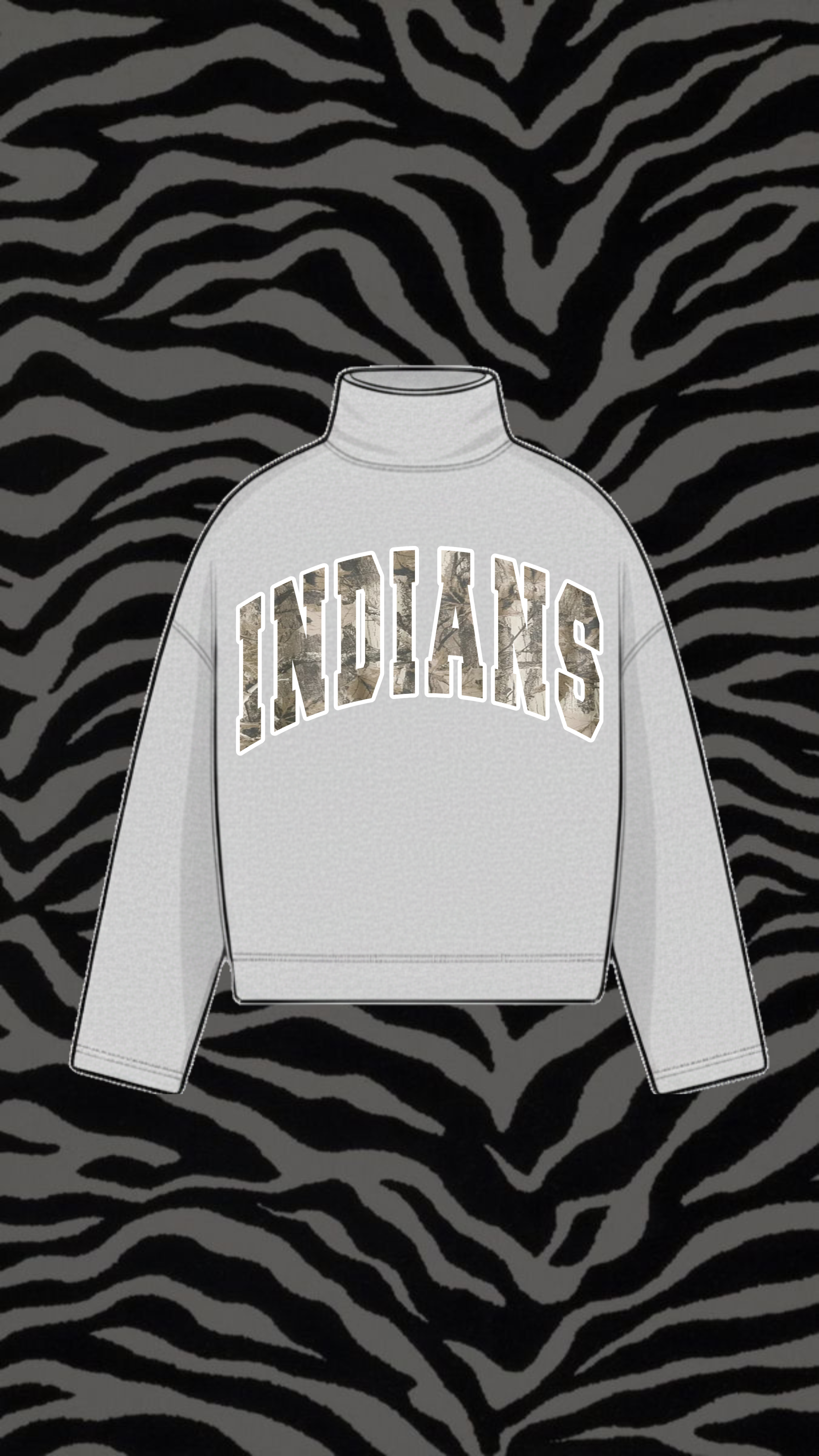 CHARLTON COUNTY VINTAGE WASH MOCK NECK SWEATSHIRT
