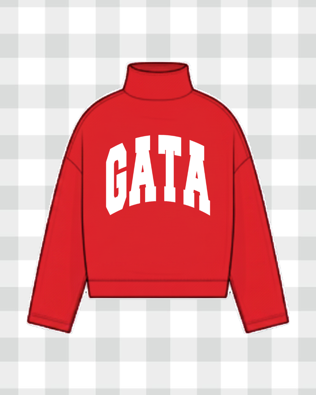 GATA RED MOCK NECK