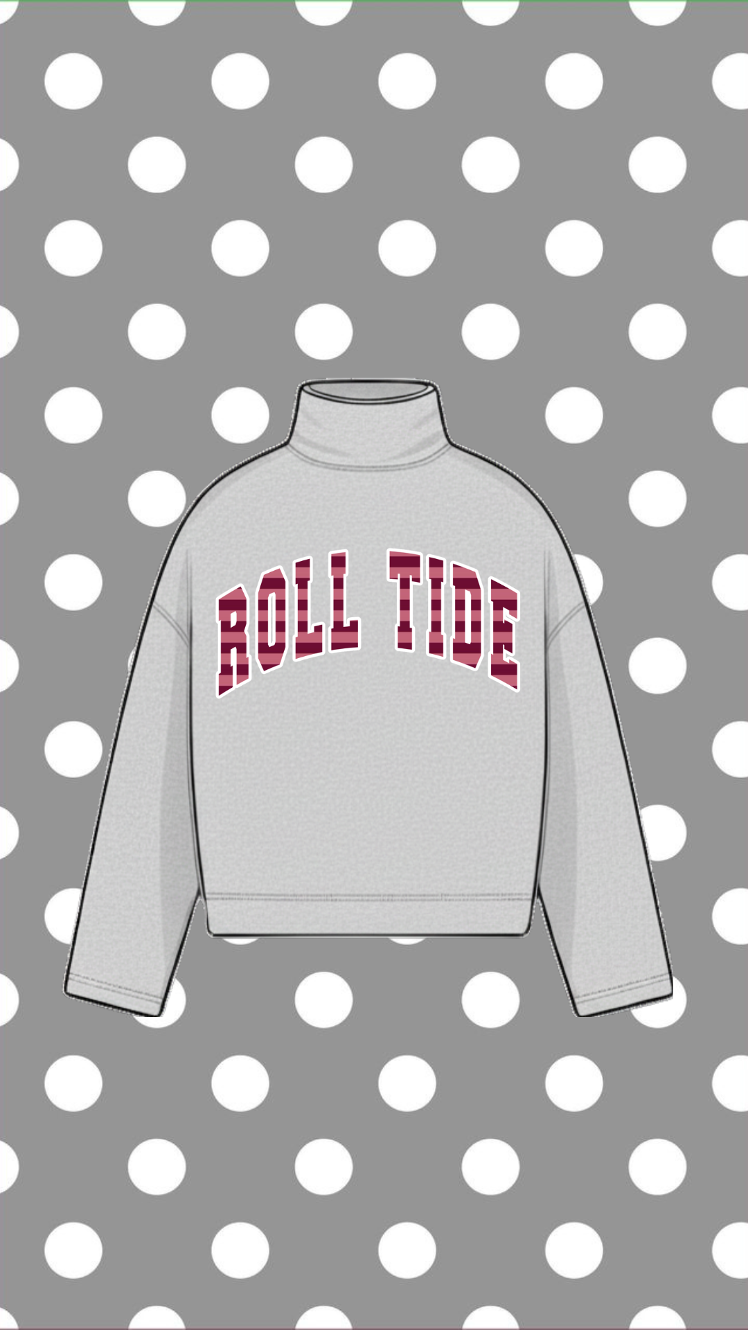 ALABAMA MOCK NECK SWEATSHIRT