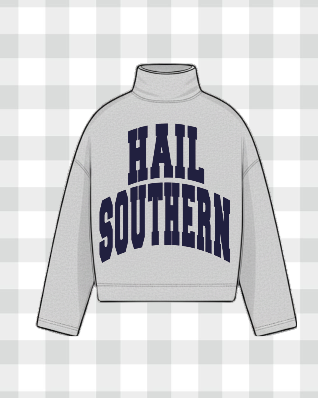 HAIL SOUTHERN GRAY VINTAGE WASH MOCK NECK