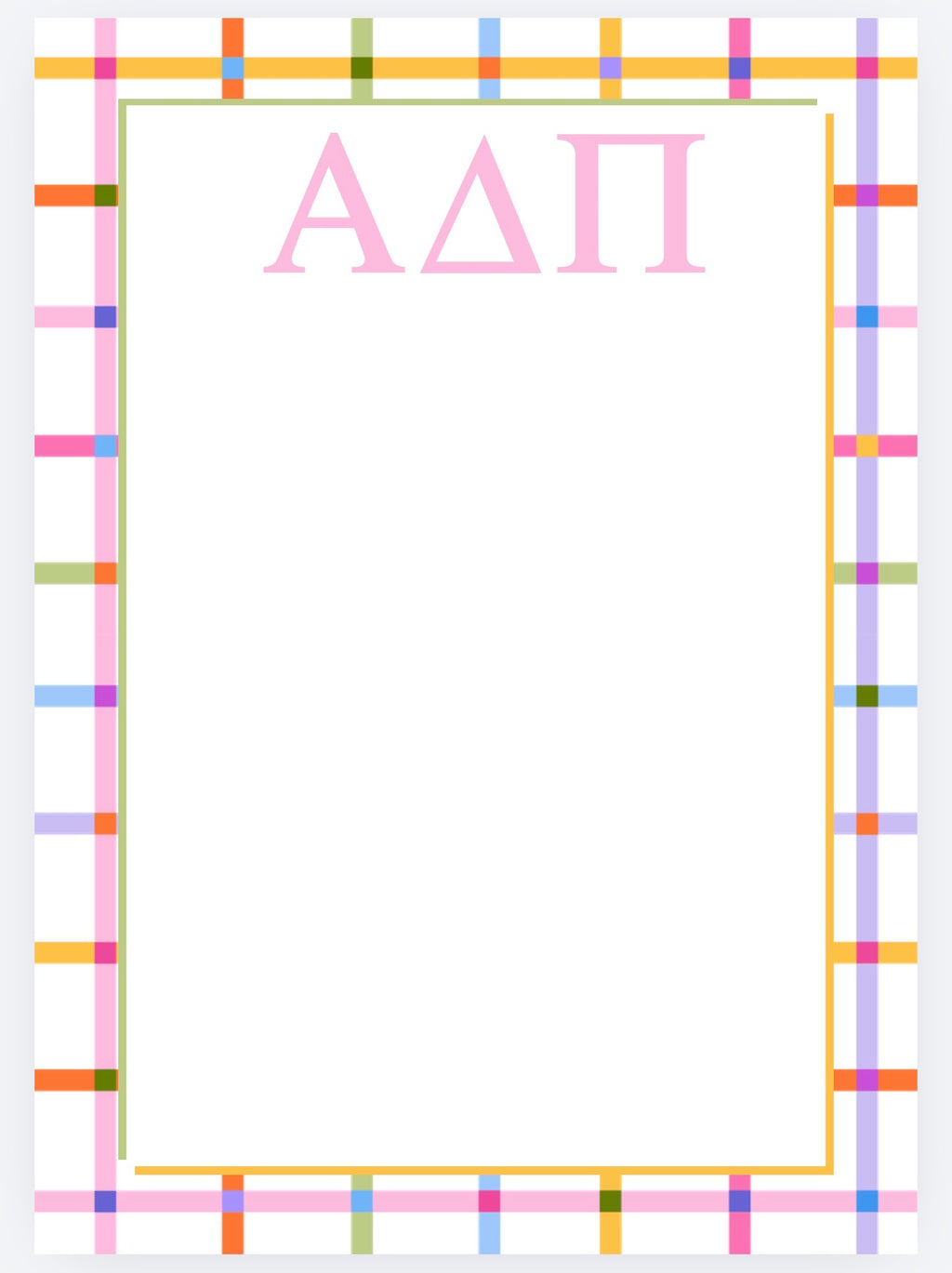 Alpha Delta Pi Notepad