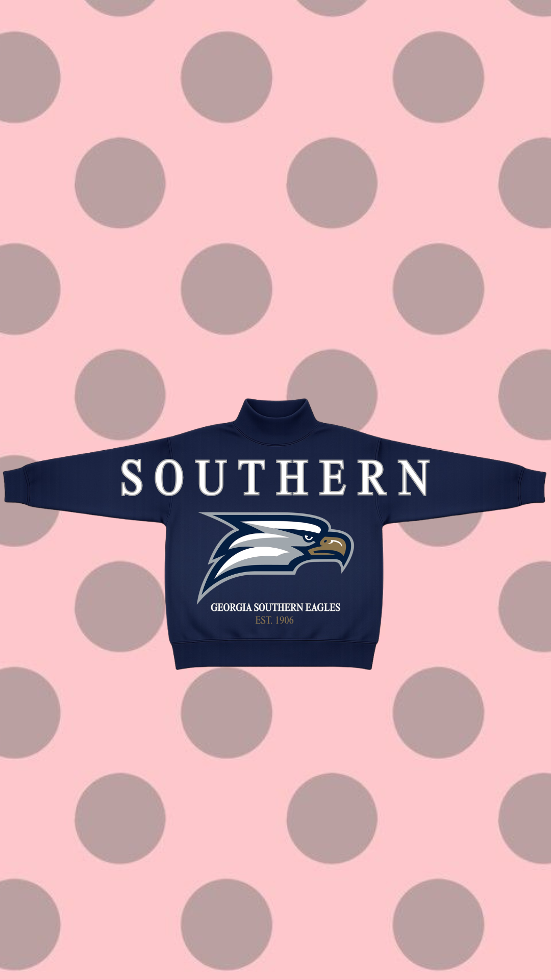 GEORGIA SOUTHERN UNIVERSITY MOCK NECK SWEATSHIRT