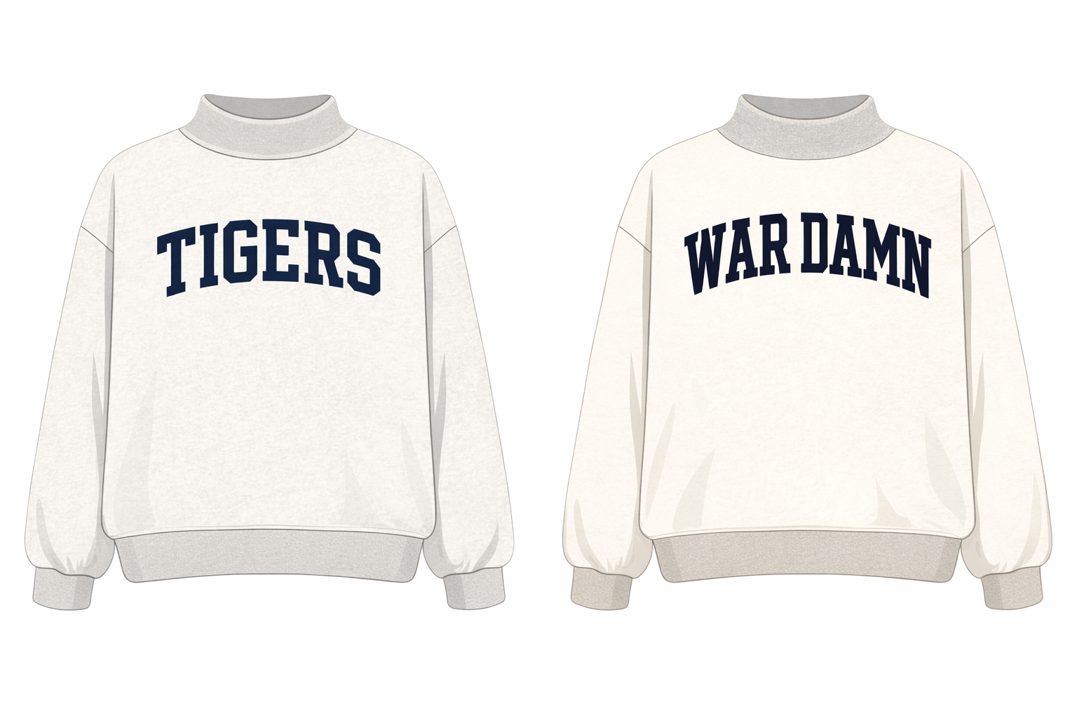 AUBURN MOCK NECK SWEATSHIRT