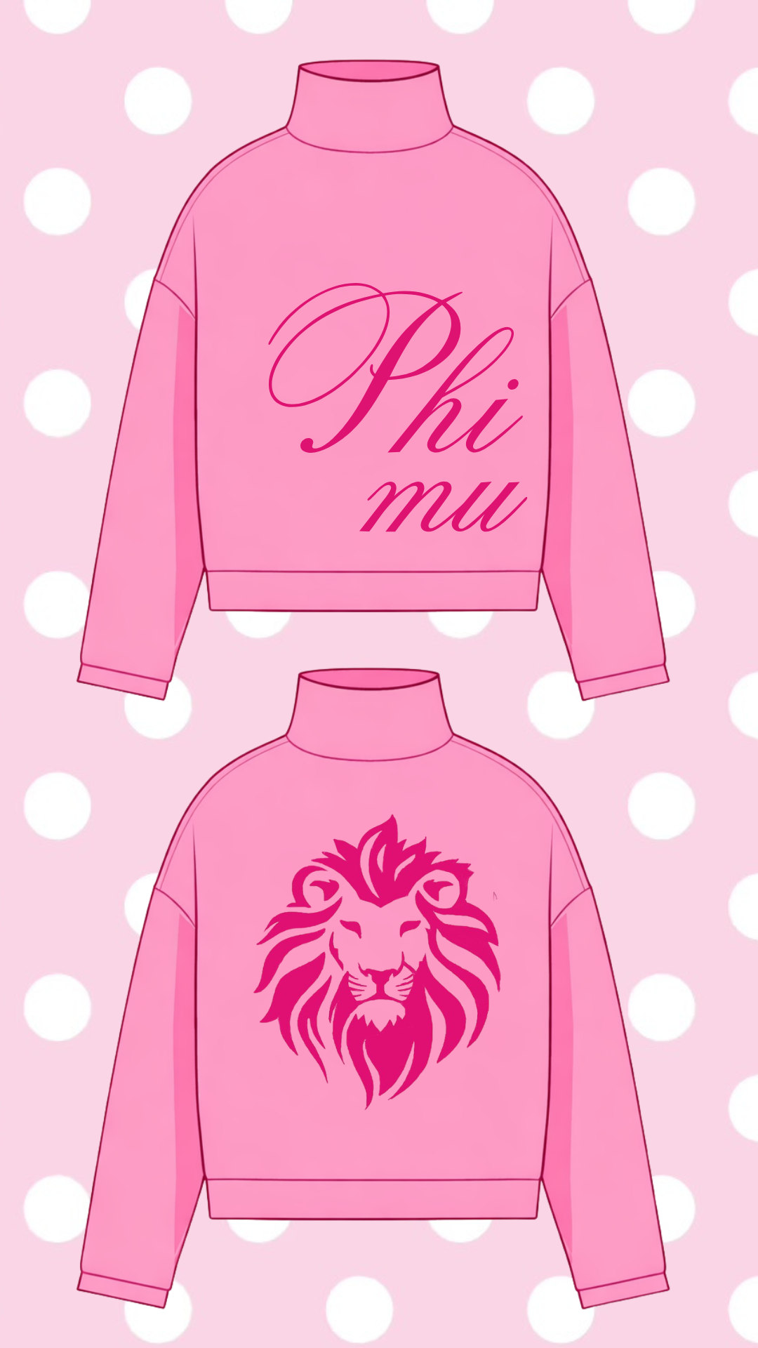 PHI MU MOCK NECK SWEATSHIRT