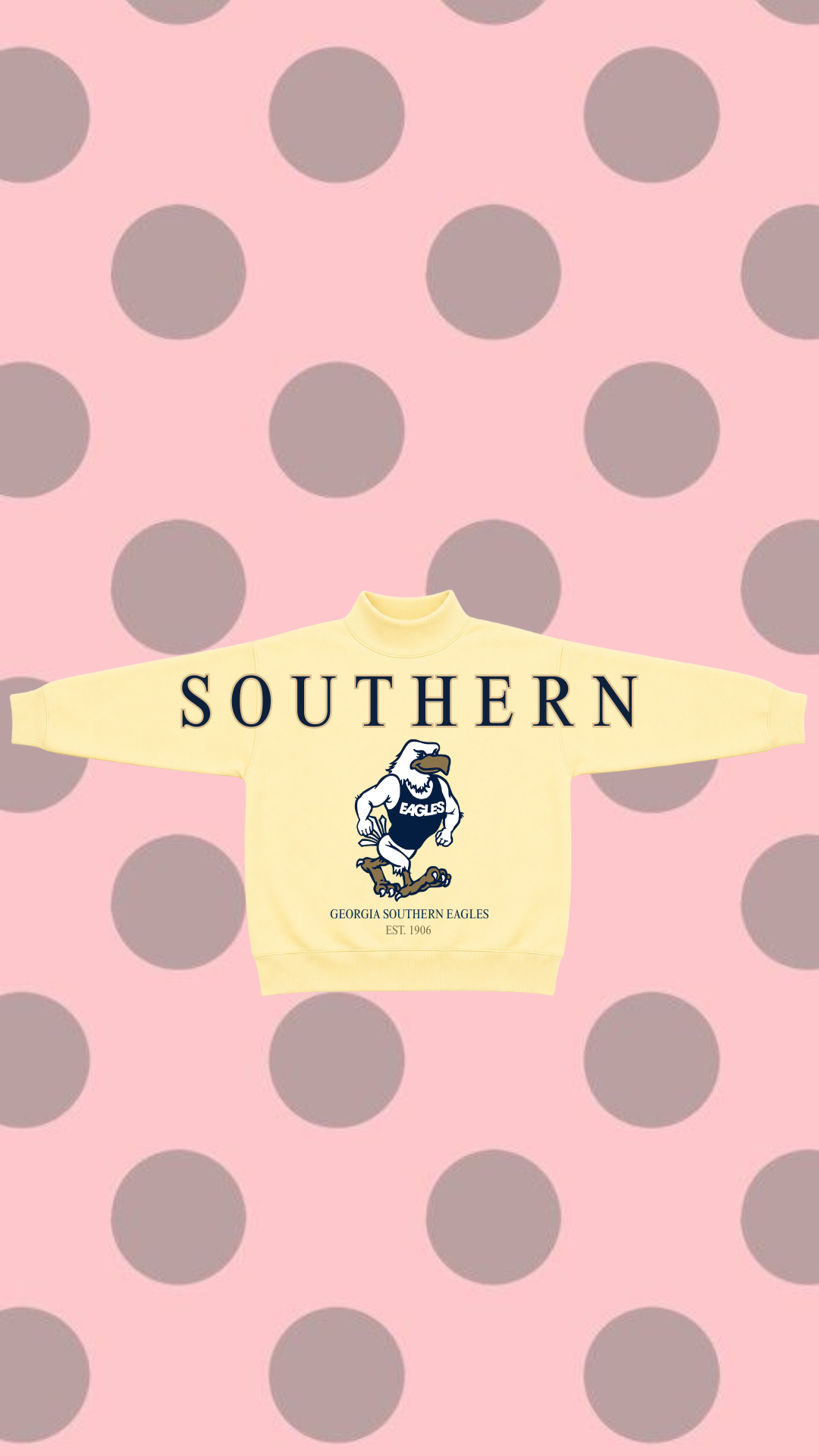 GEORGIA SOUTHERN UNIVERSITY MOCK NECK SWEATSHIRT