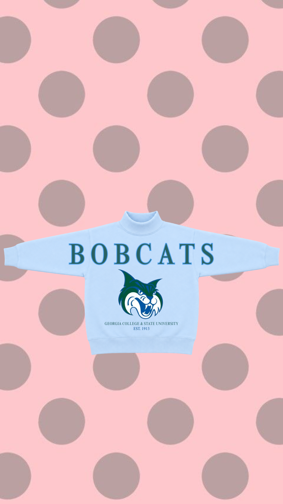 GEORGIA COLLEGE AND STATE UNIVERSITY MOCK NECK SWEATSHIRT