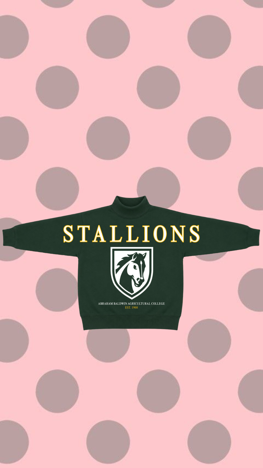 ABAC STALLIONS MOCK NECK SWEATSHIRT