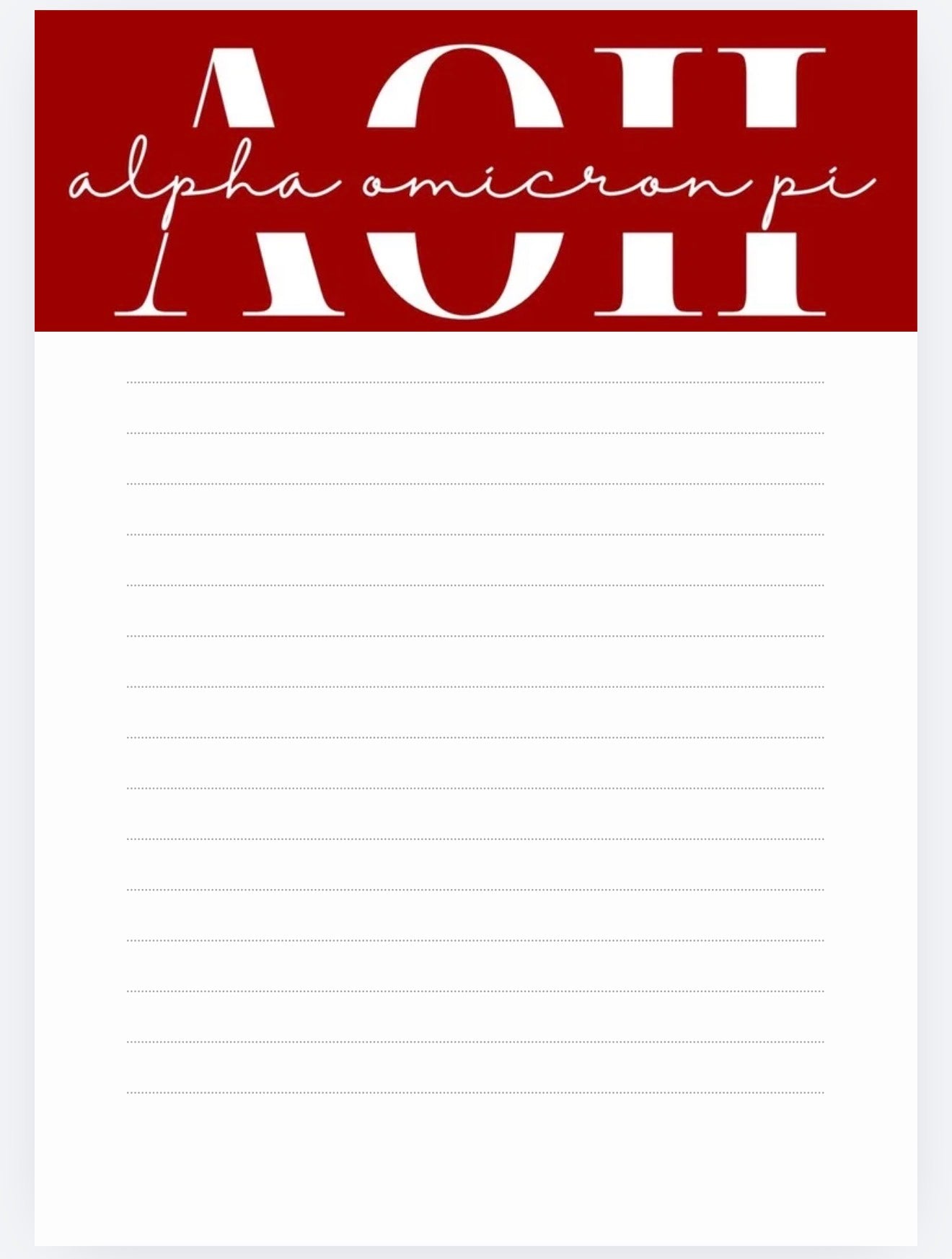 AOII NOTEPAD
