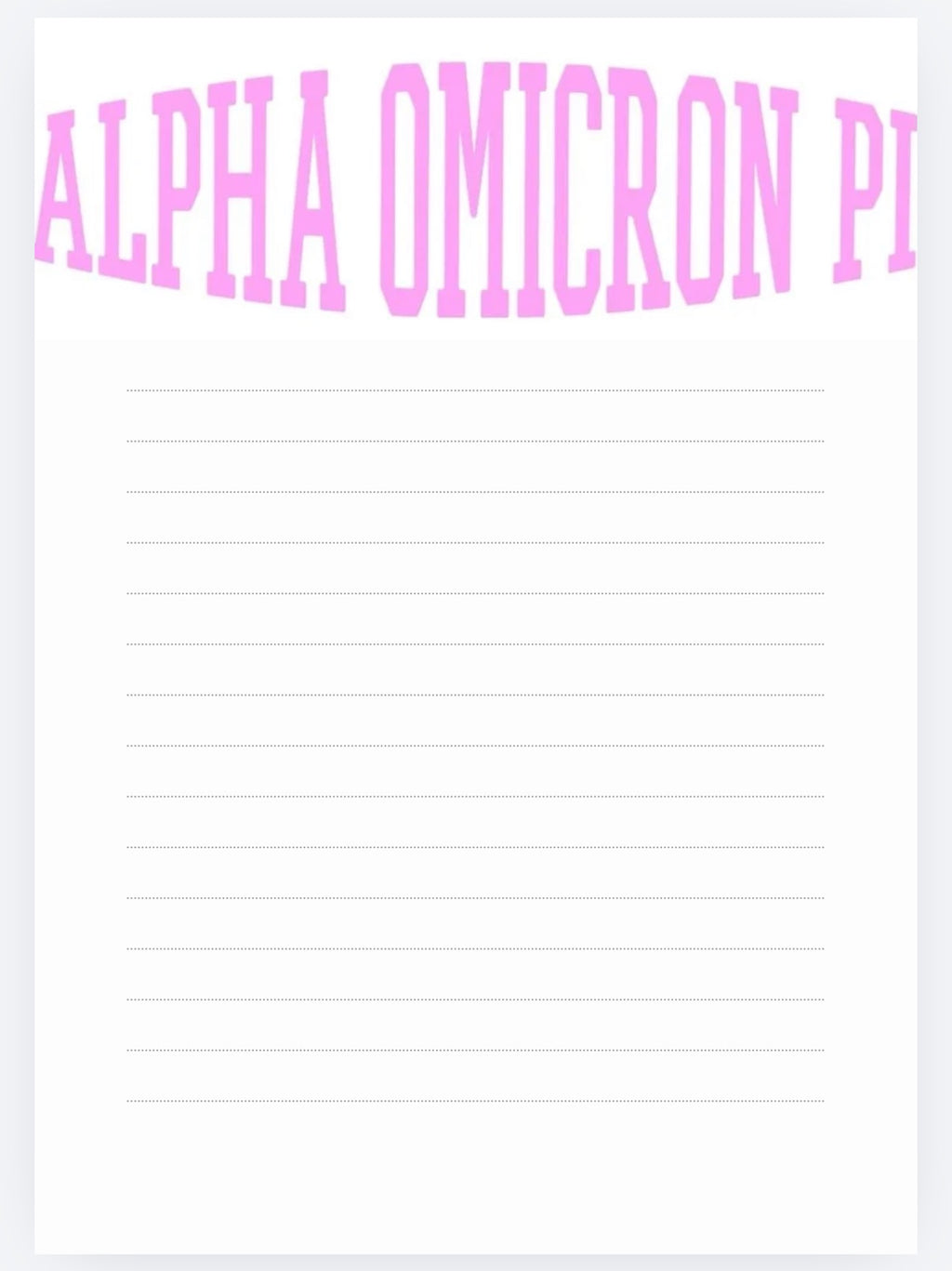 AOII NOTEPAD