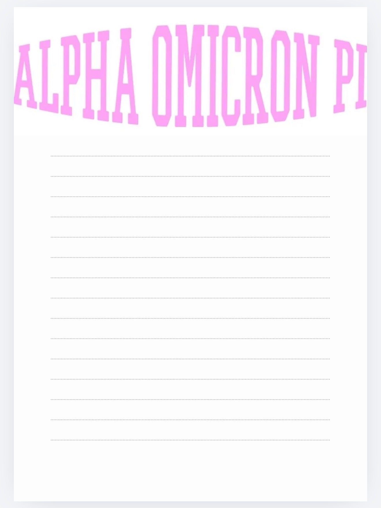 AOII NOTEPAD