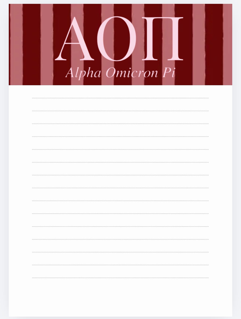 AOII NOTEPAD