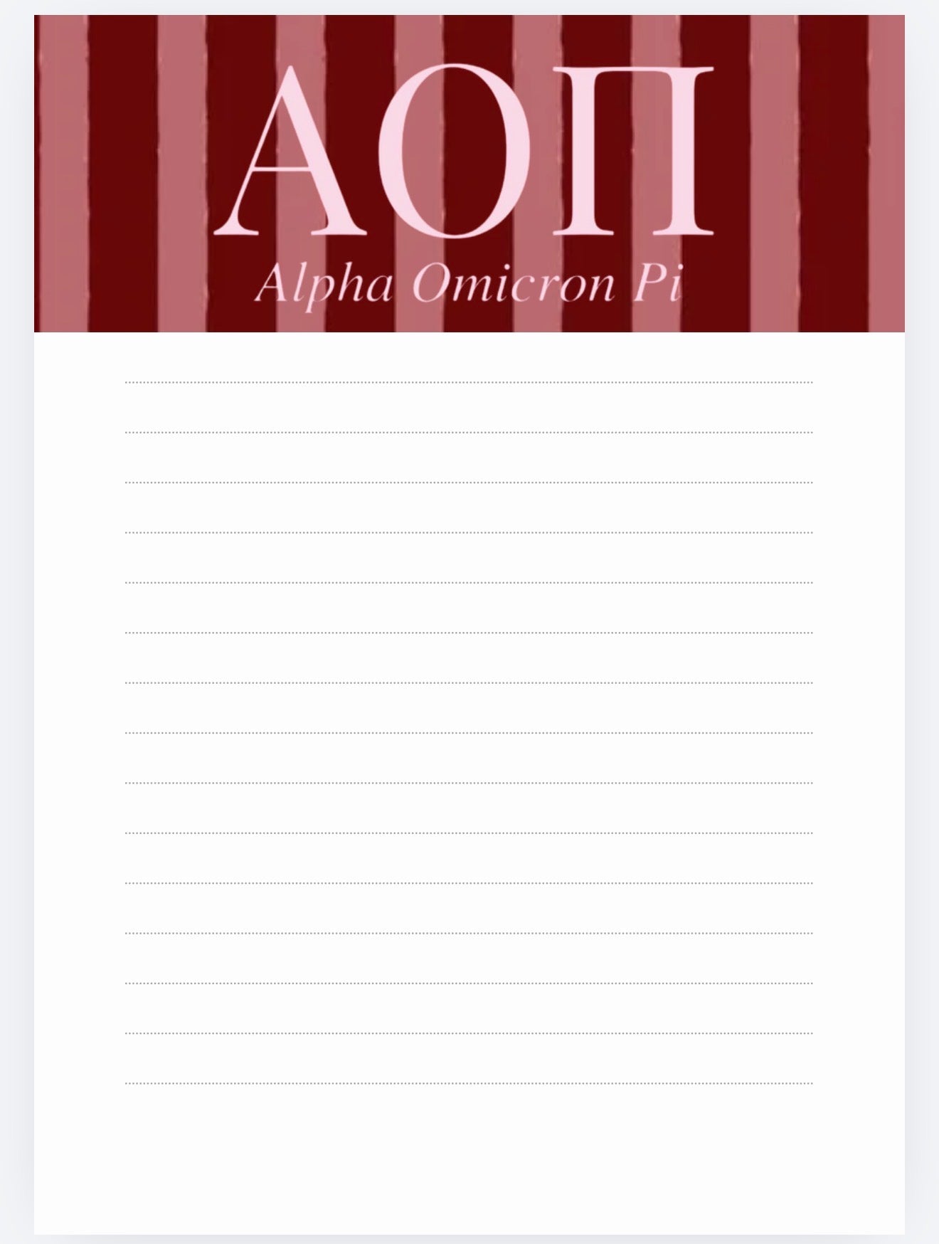 AOII NOTEPAD